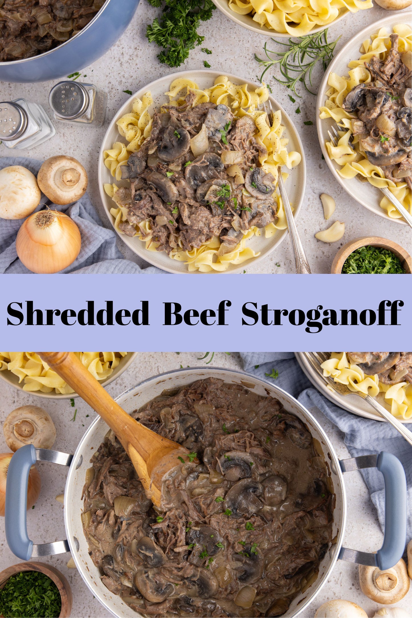 Shredded Beef Stroganoff
