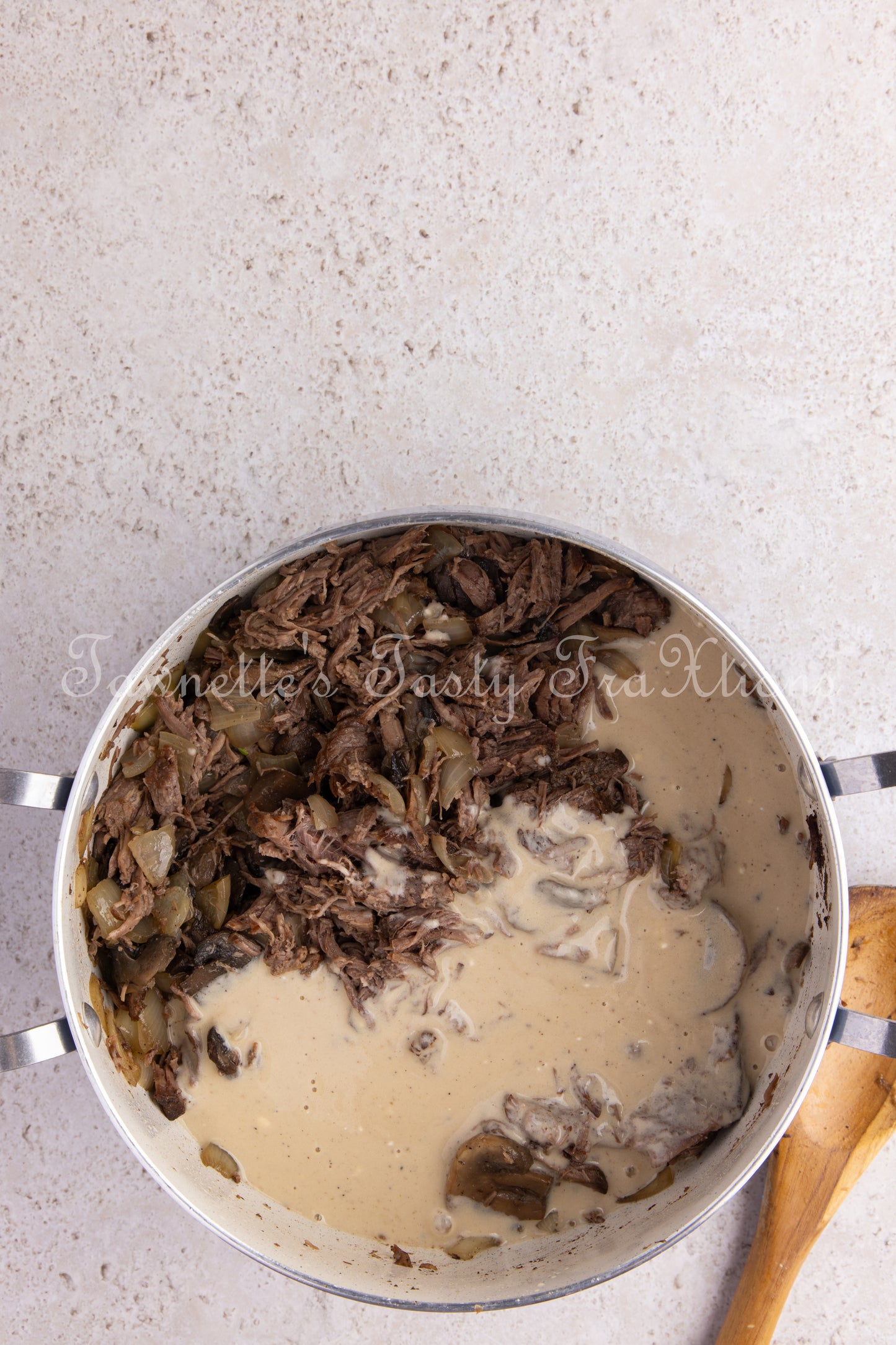 Shredded Beef Stroganoff
