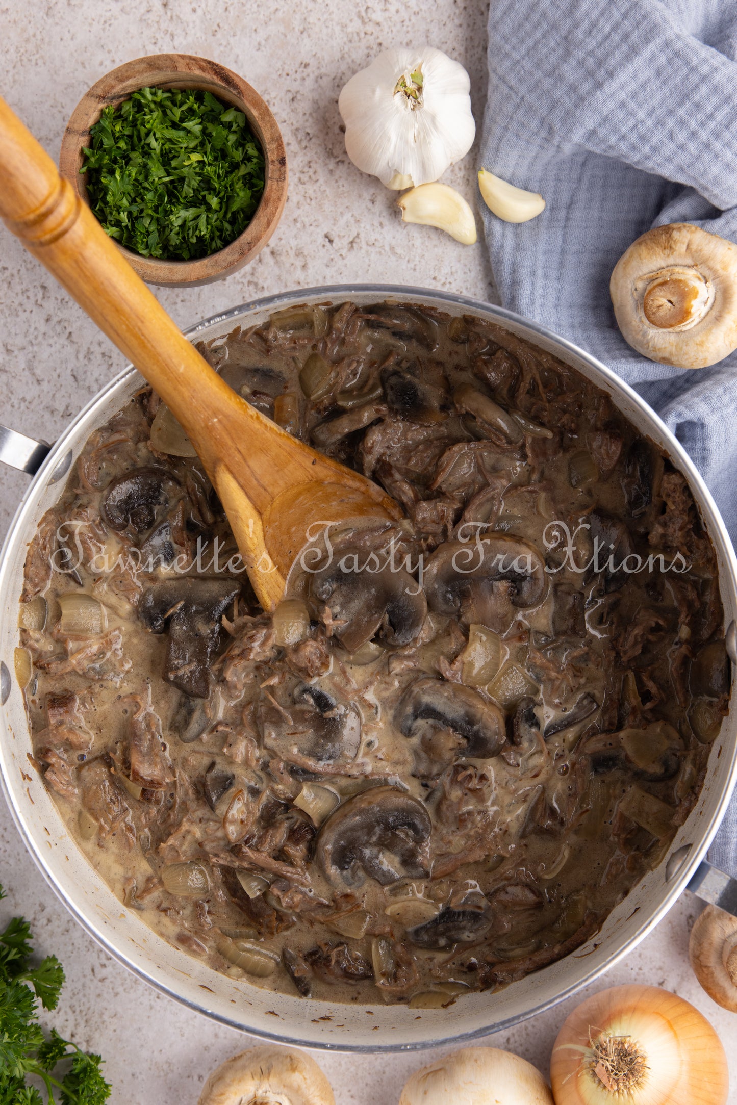 Shredded Beef Stroganoff