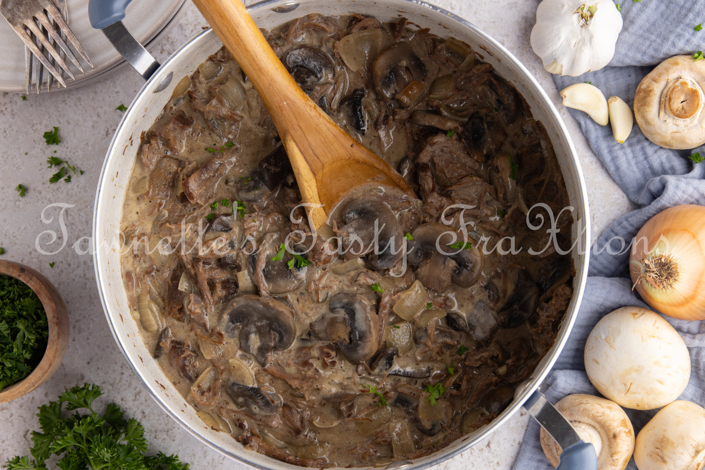 Shredded Beef Stroganoff