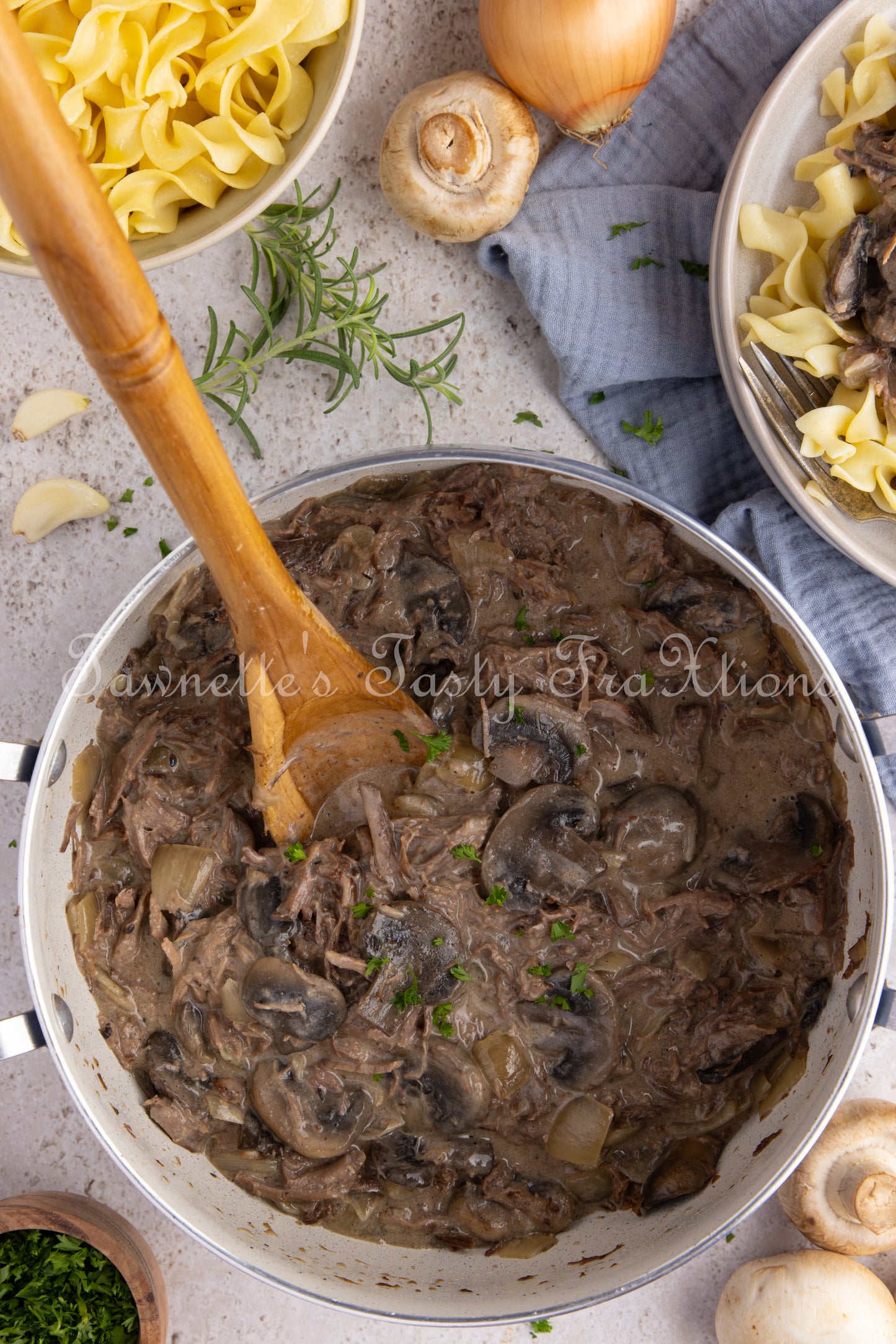 Shredded Beef Stroganoff