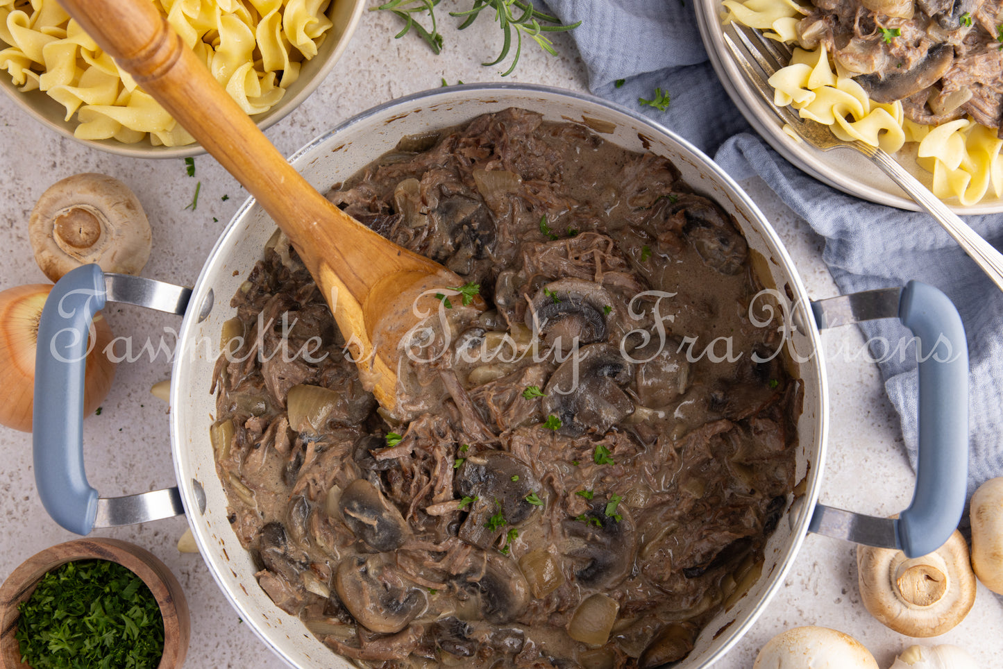 Shredded Beef Stroganoff