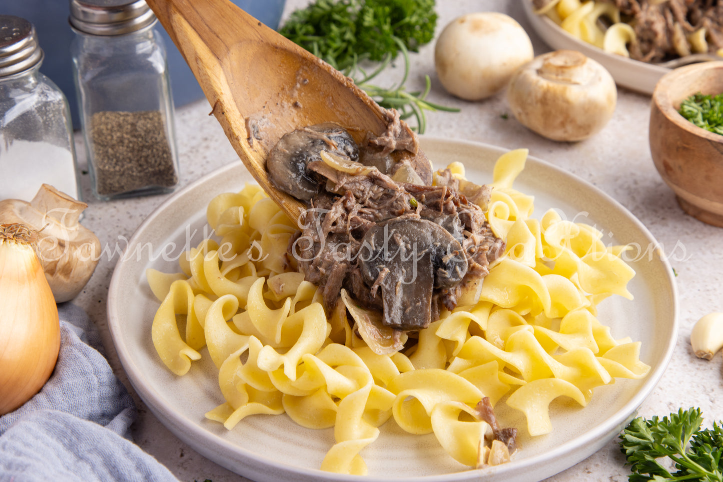 Shredded Beef Stroganoff