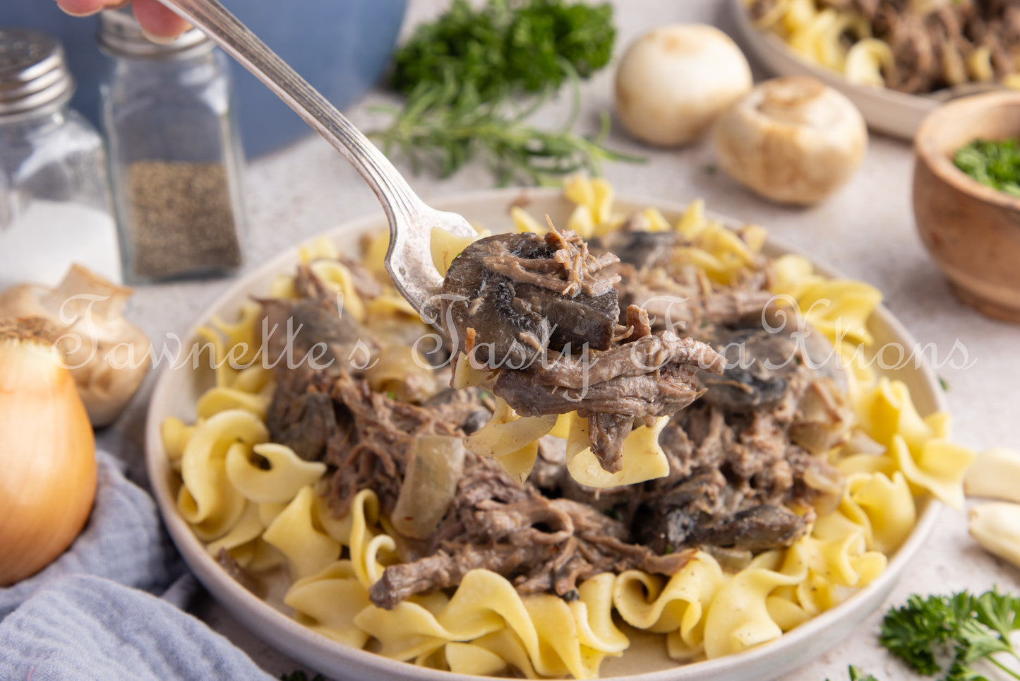 Shredded Beef Stroganoff