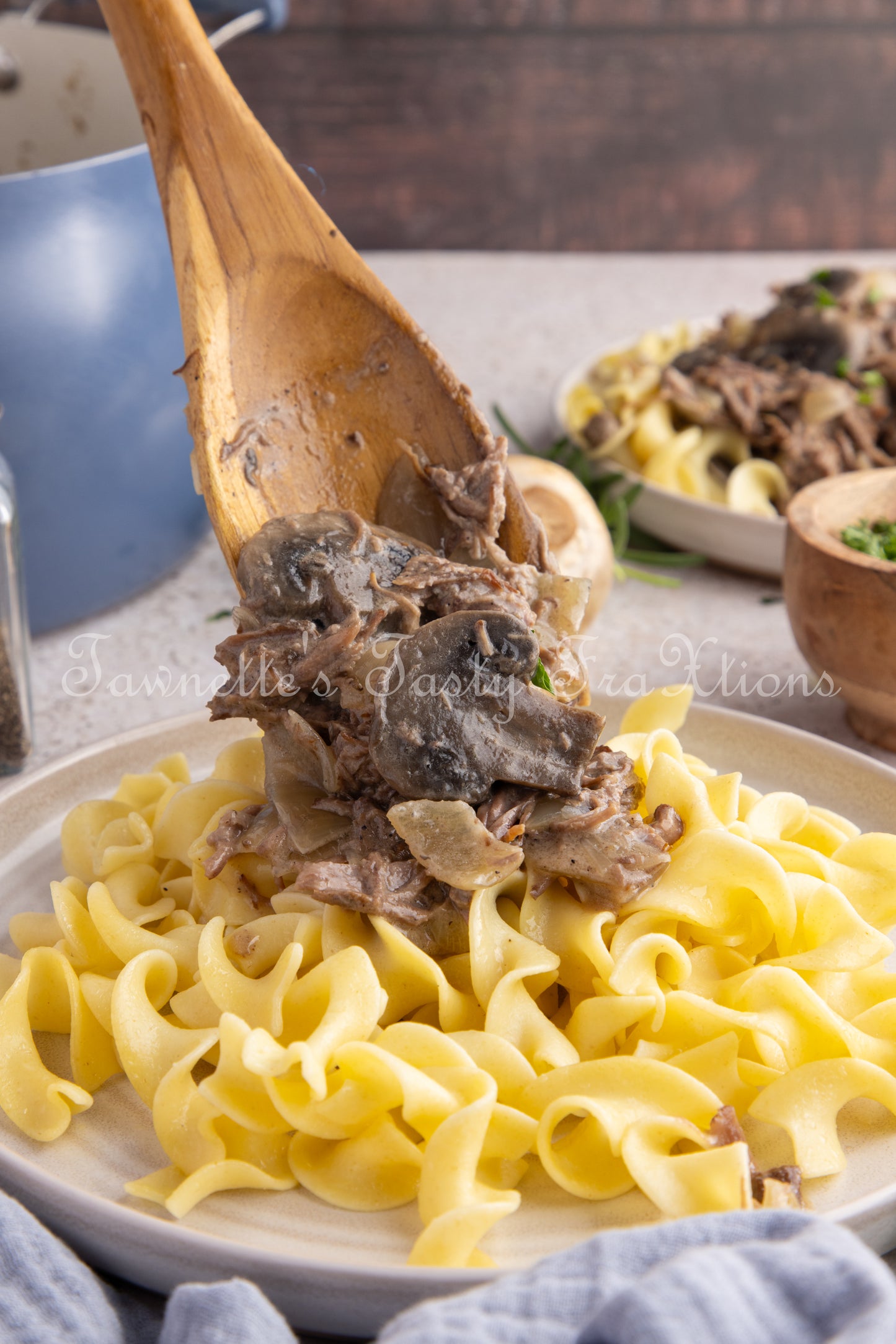 Shredded Beef Stroganoff