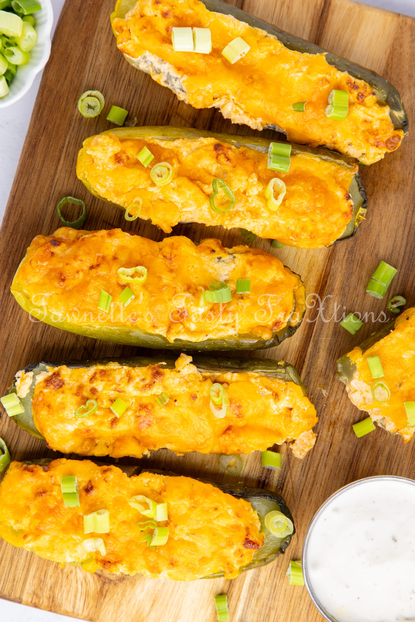 *Buffalo Chicken Stuffed Air Fried Pickles