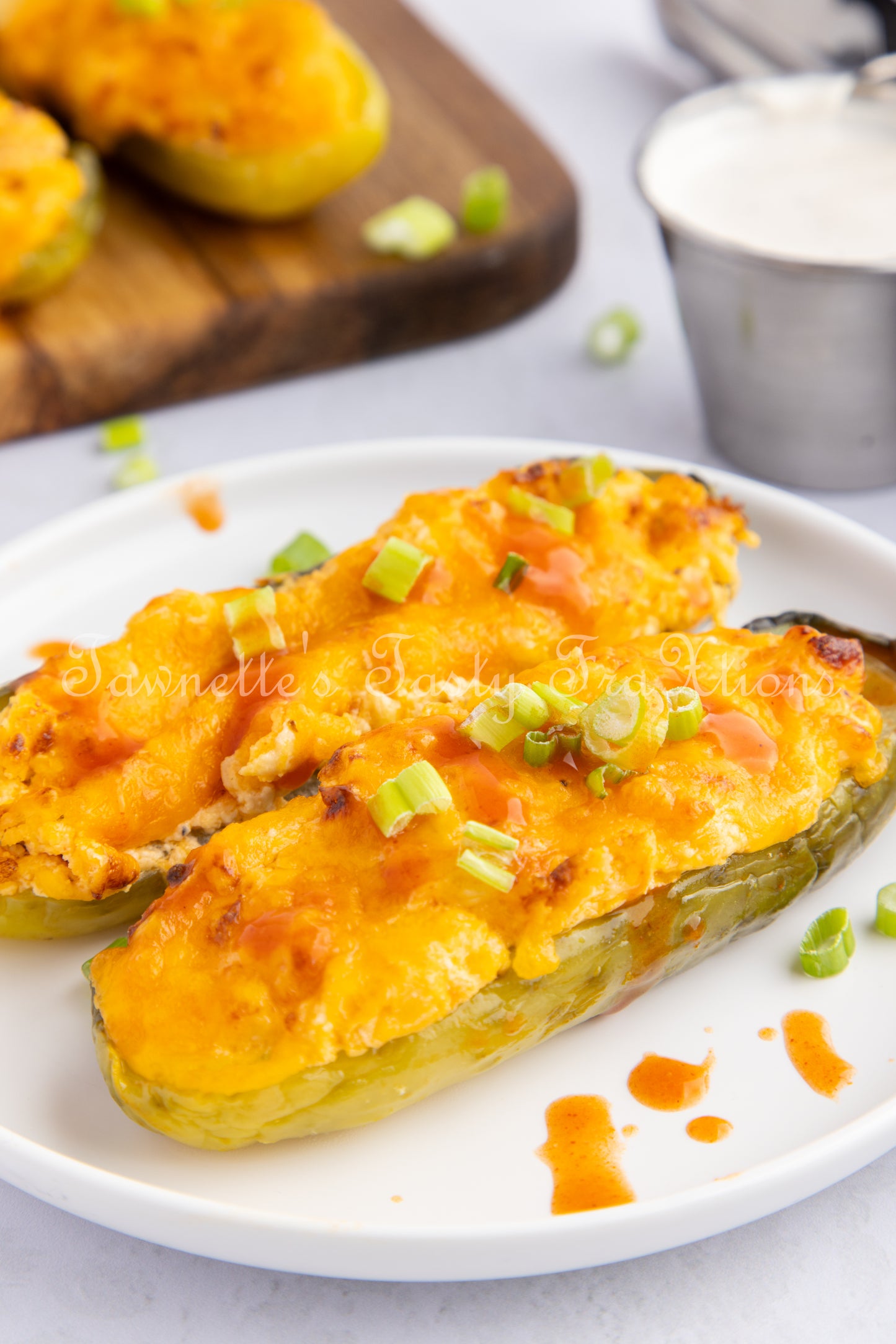 *Buffalo Chicken Stuffed Air Fried Pickles