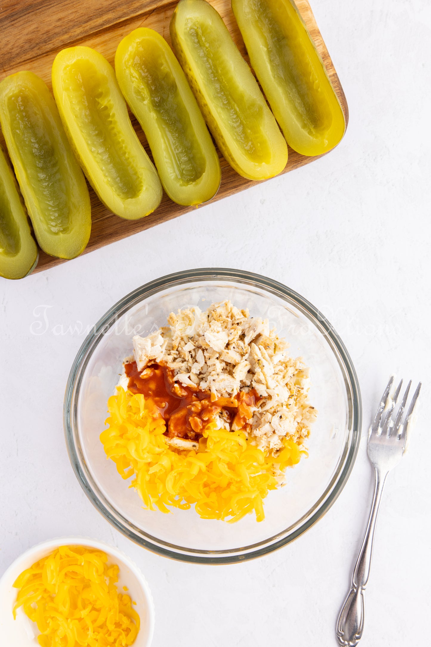 *Buffalo Chicken Stuffed Air Fried Pickles