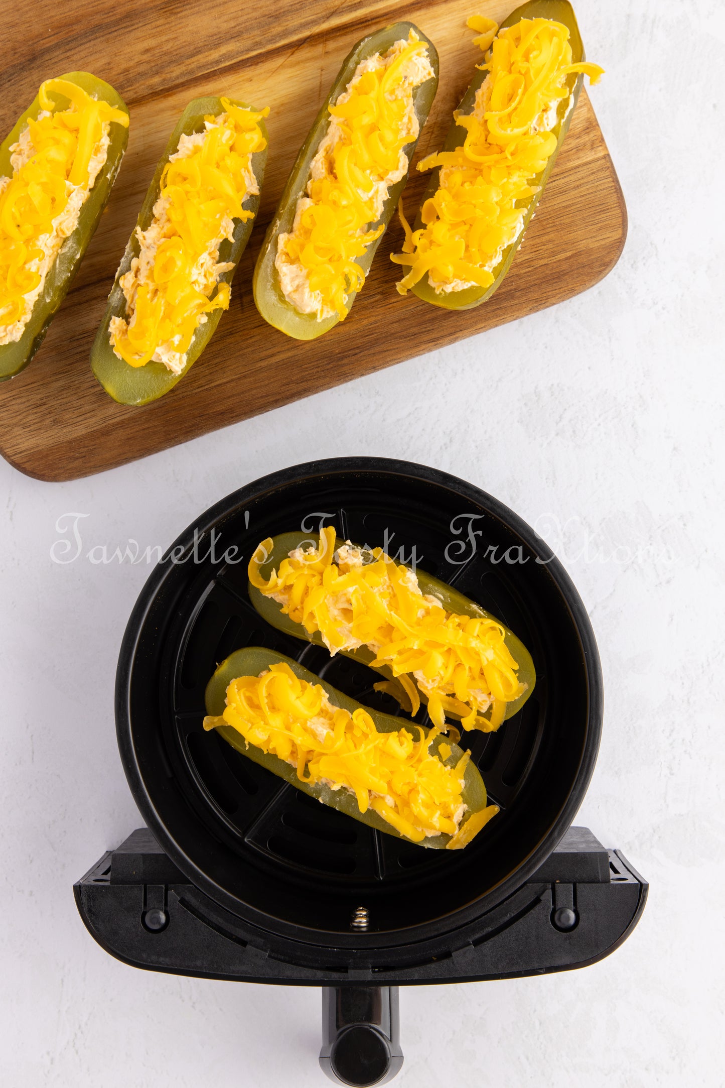 *Buffalo Chicken Stuffed Air Fried Pickles