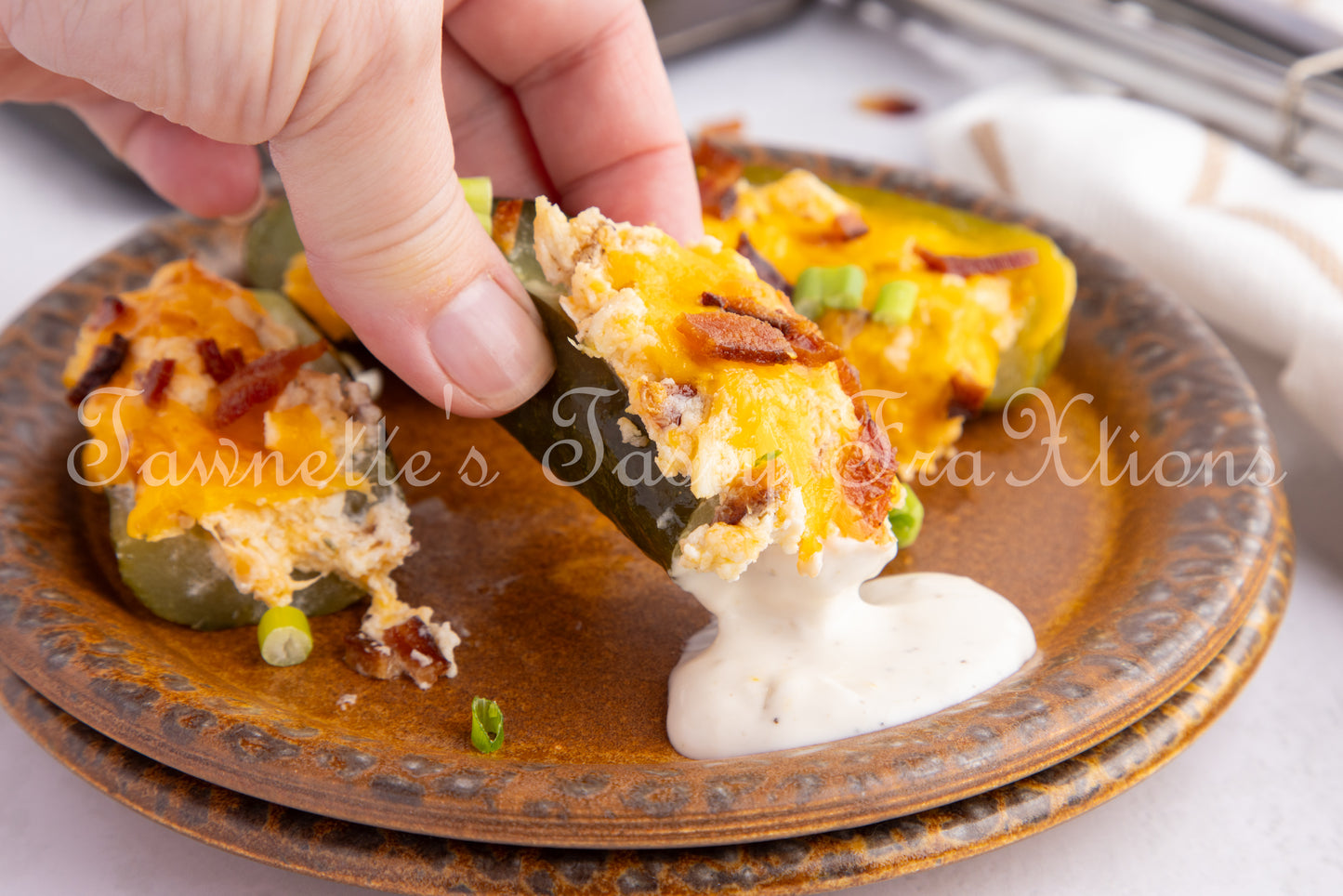*Chicken Bacon Ranch Stuffed Air Fried Pickles