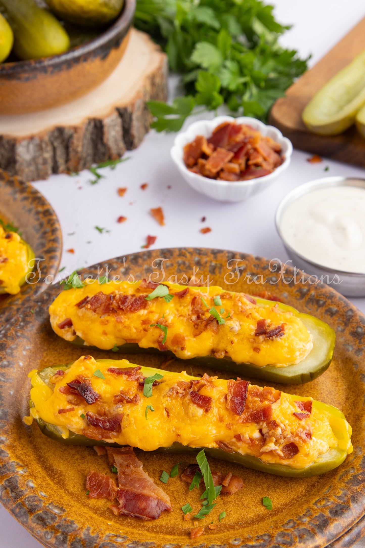 *Chicken Bacon Ranch Stuffed Air Fried Pickles