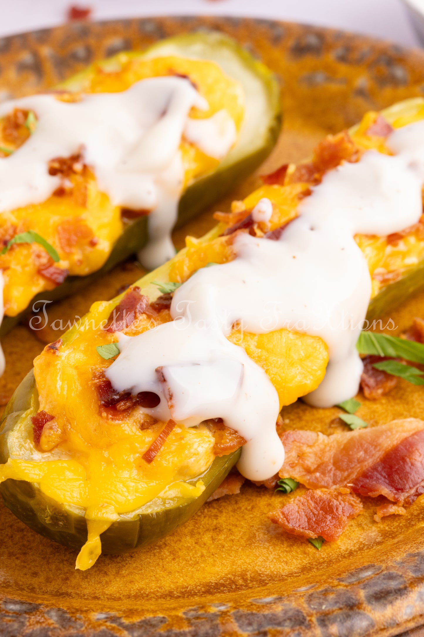 *Chicken Bacon Ranch Stuffed Air Fried Pickles