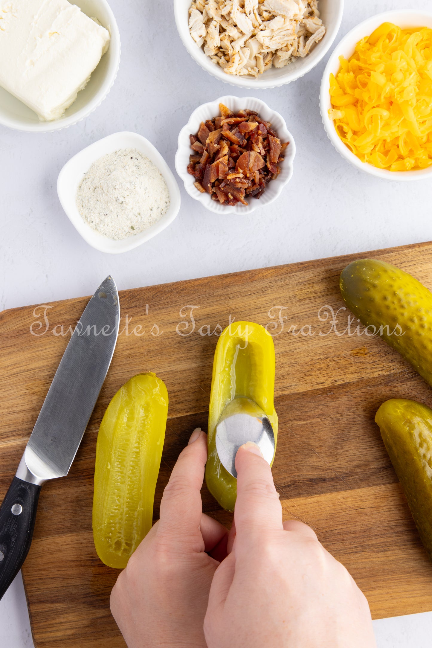 *Chicken Bacon Ranch Stuffed Air Fried Pickles