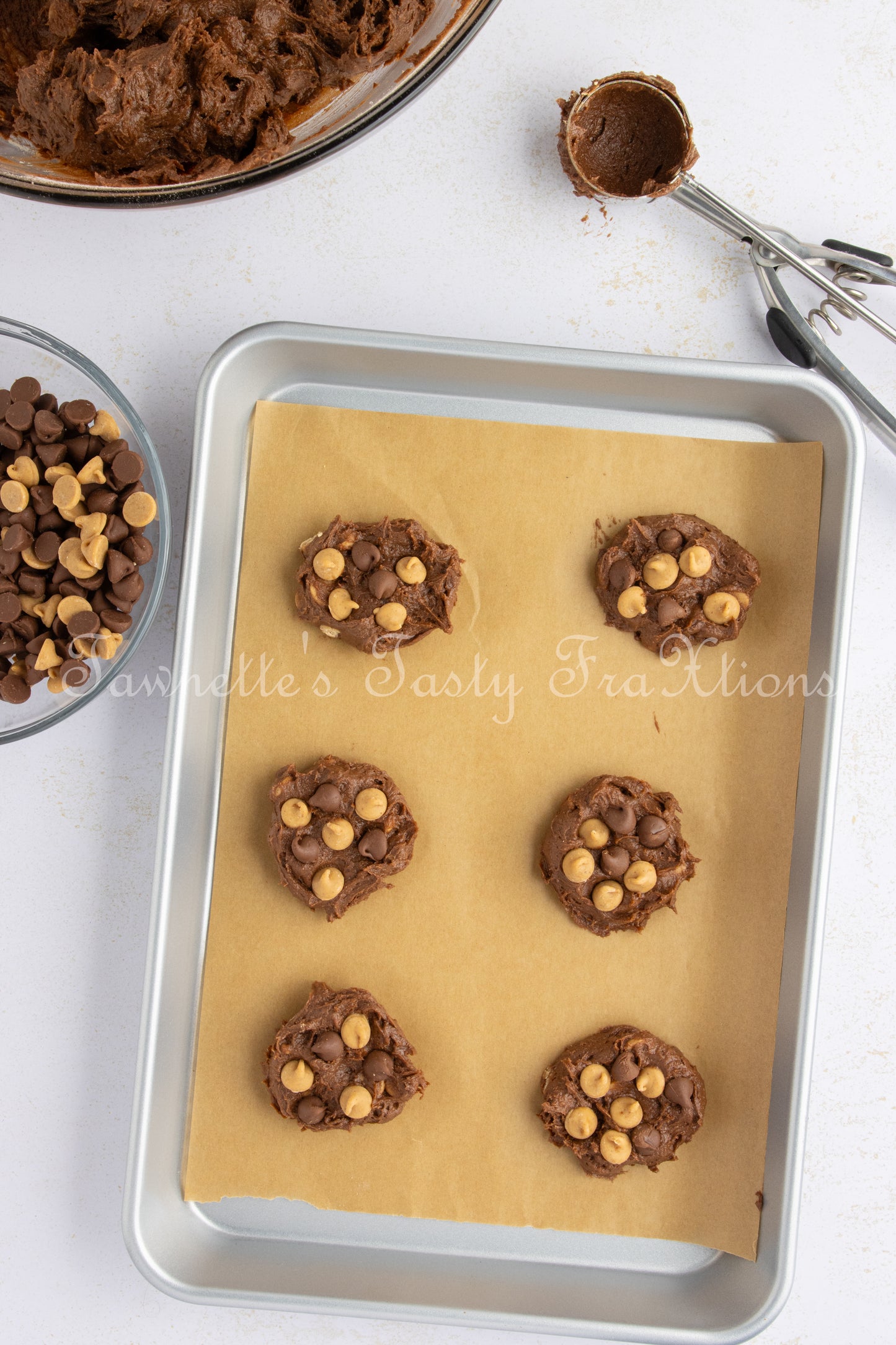 Chocolate - Chocolate and Peanut Butter Chip Cookies