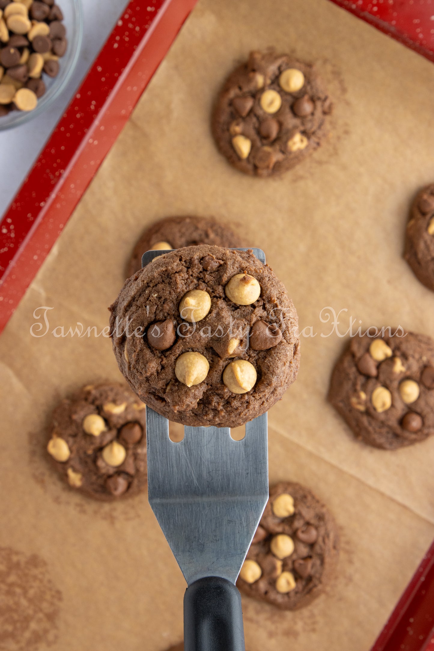 Chocolate - Chocolate and Peanut Butter Chip Cookies