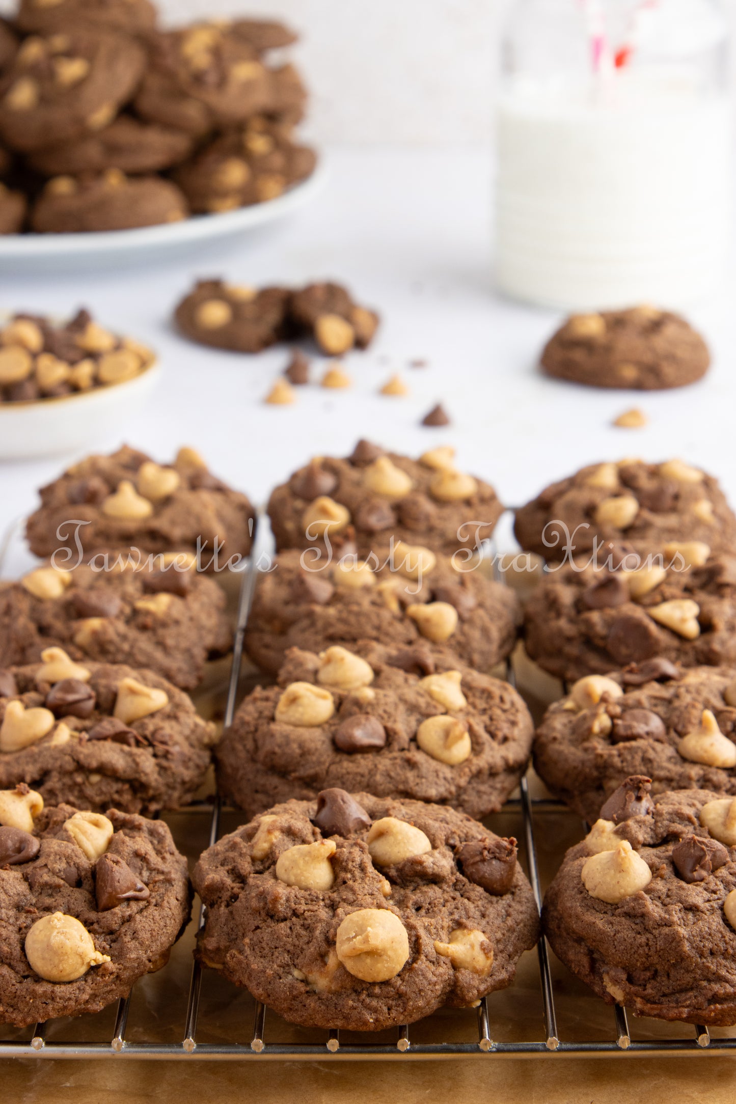 Chocolate - Chocolate and Peanut Butter Chip Cookies