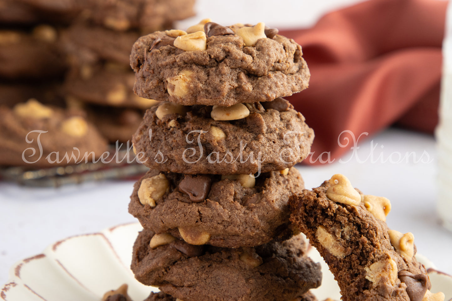 Chocolate - Chocolate and Peanut Butter Chip Cookies