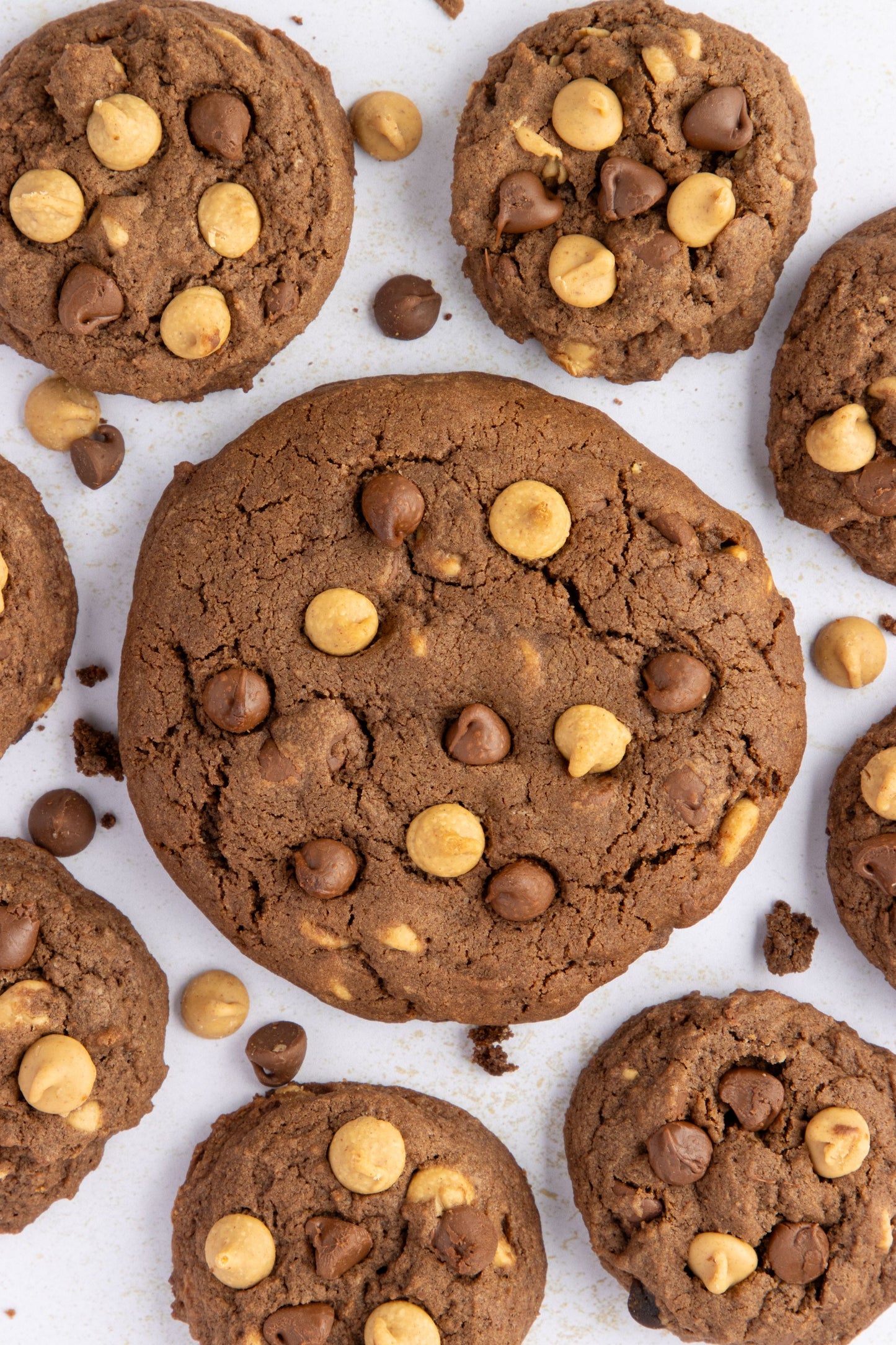Chocolate - Chocolate and Peanut Butter Chip Cookies