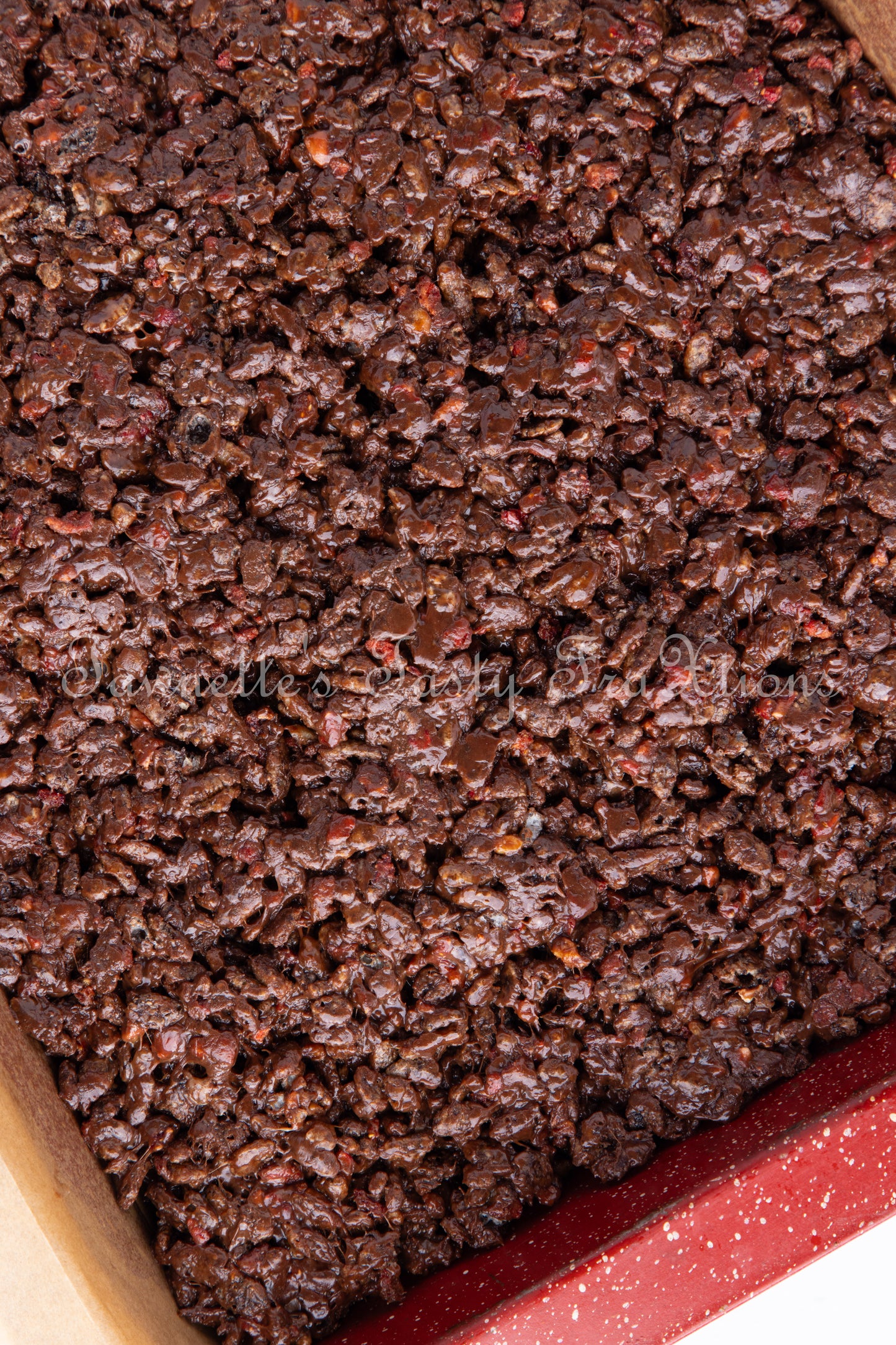 Chocolate Krispie Treats with Strawberries