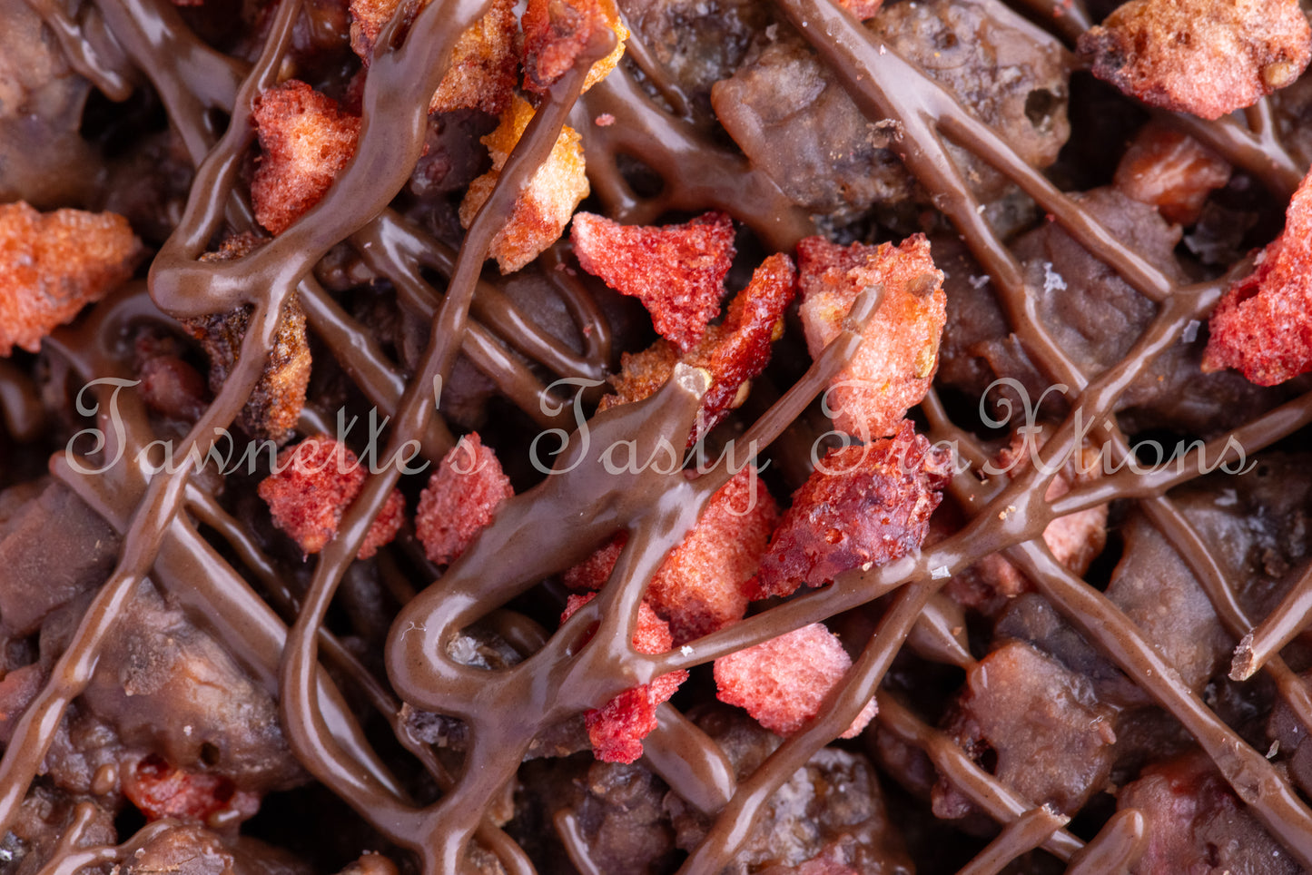 Chocolate Krispie Treats with Strawberries