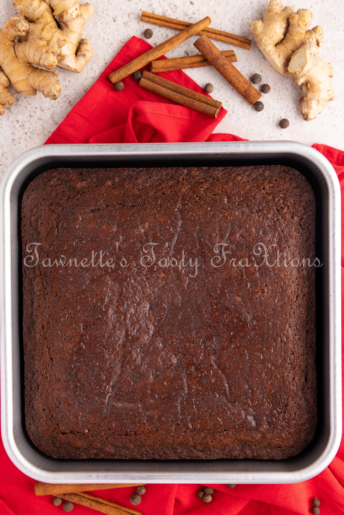 Gingerbread Cake with Lemon Glaze