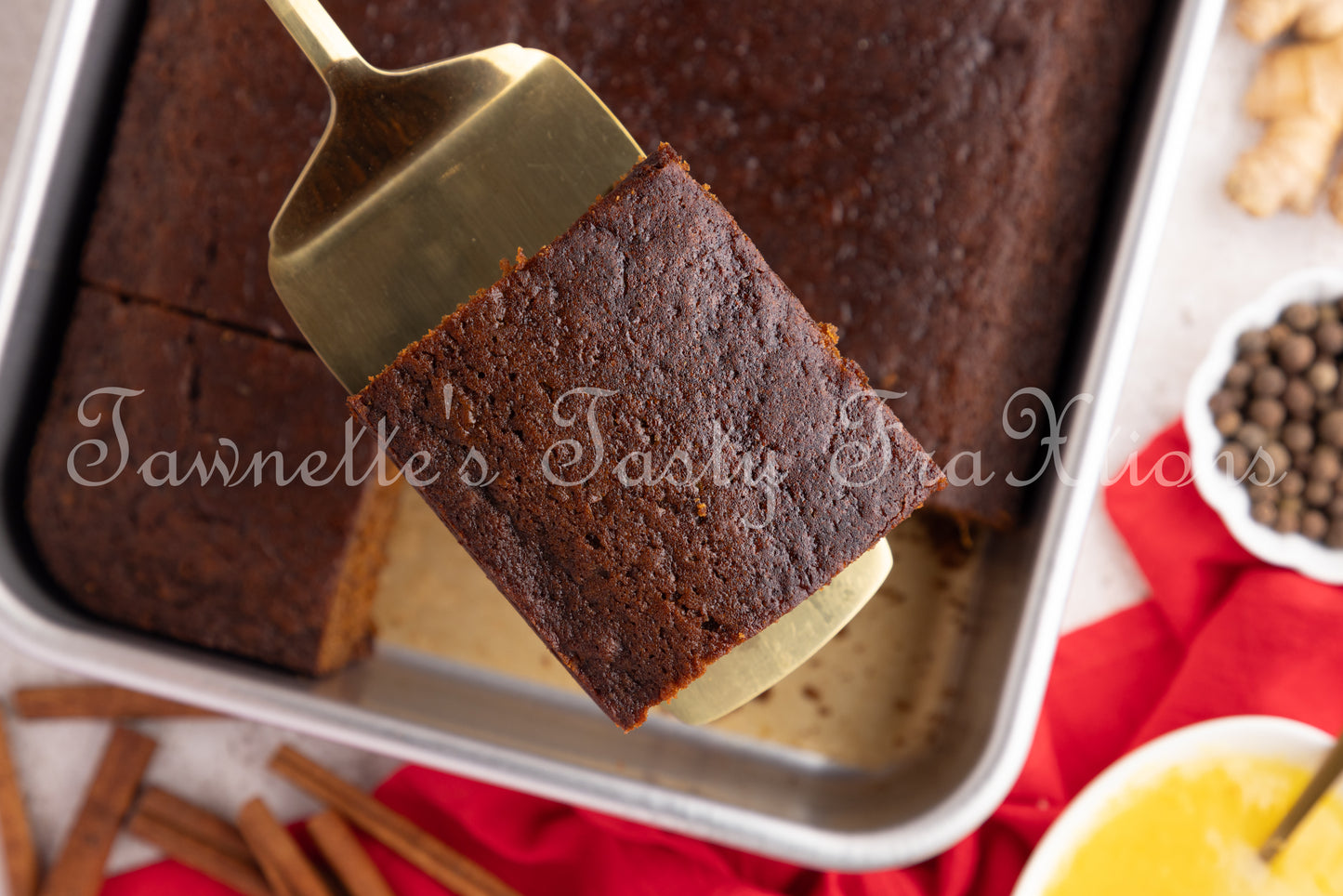 Gingerbread Cake with Lemon Glaze