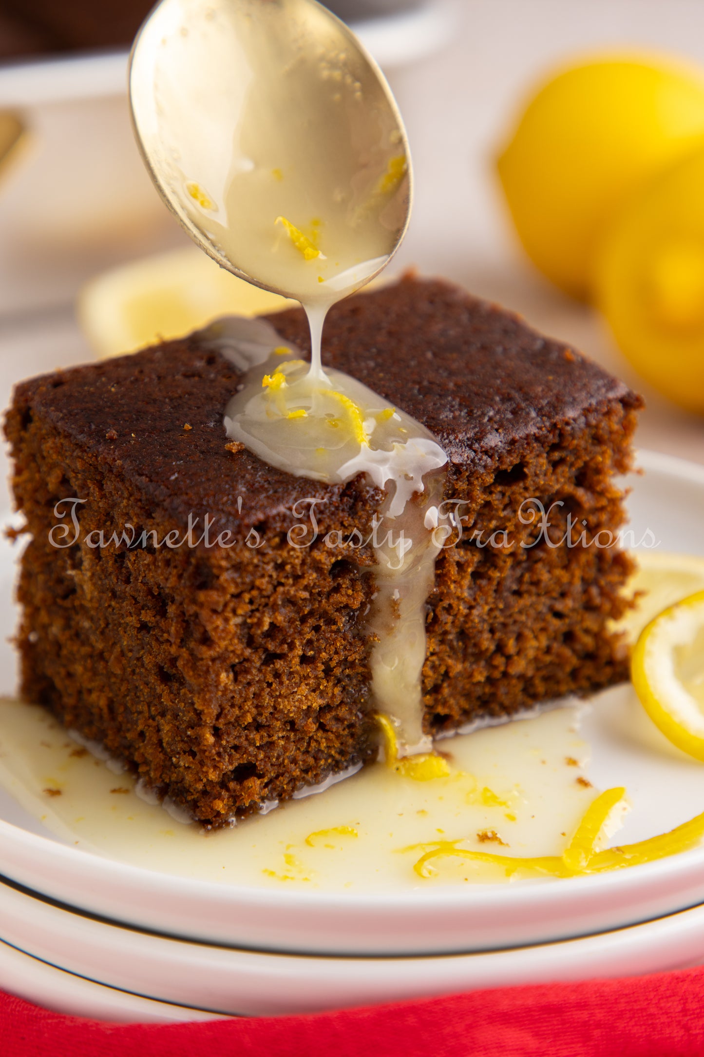 Gingerbread Cake with Lemon Glaze