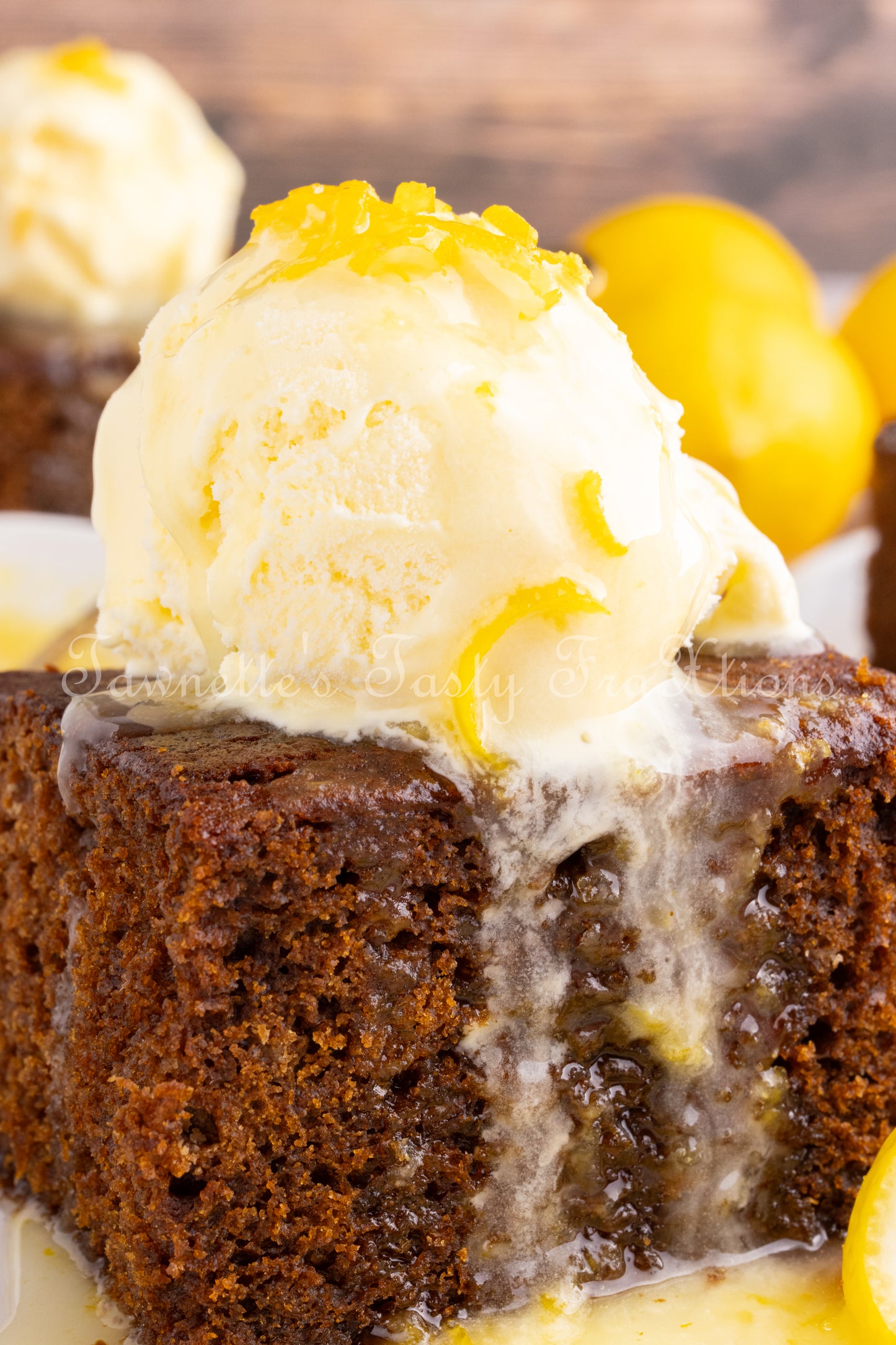 Gingerbread Cake with Lemon Glaze