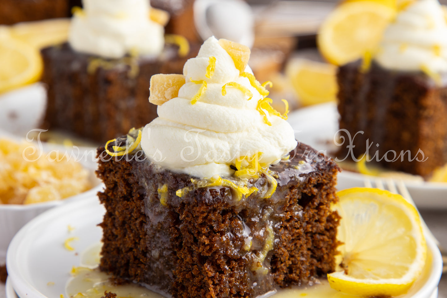 Gingerbread Cake with Lemon Glaze