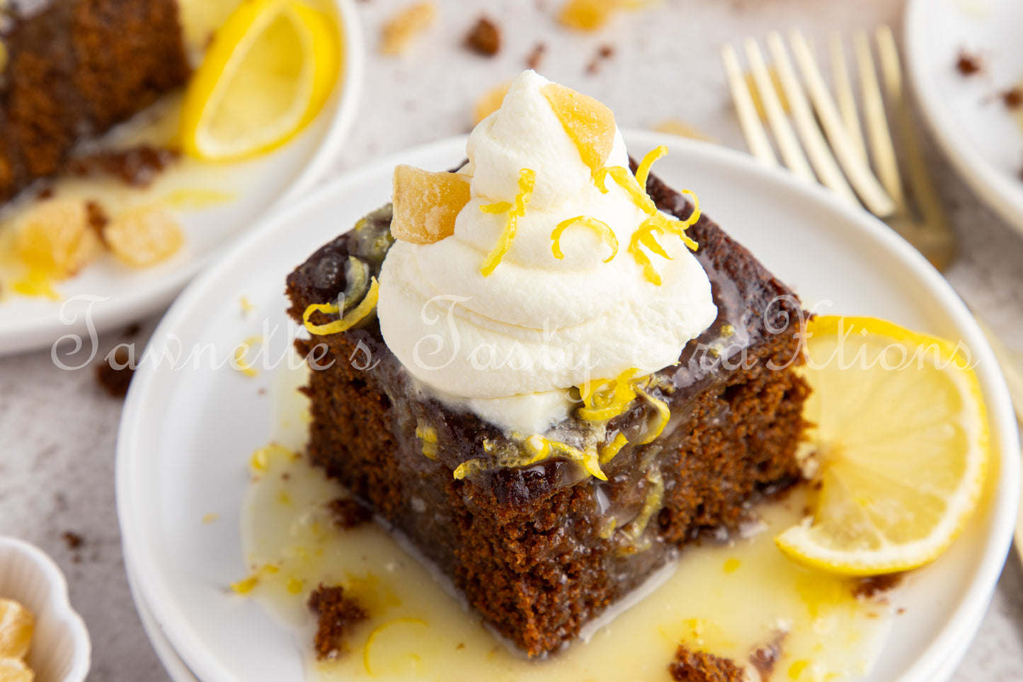Gingerbread Cake with Lemon Glaze