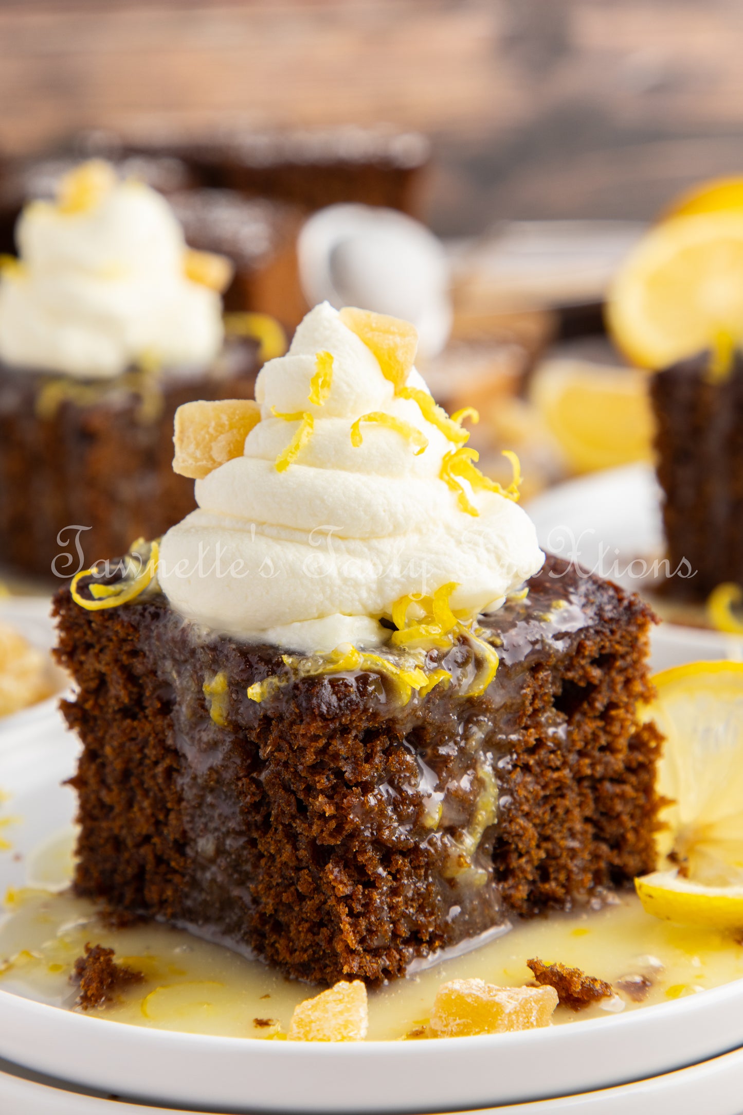 Gingerbread Cake with Lemon Glaze