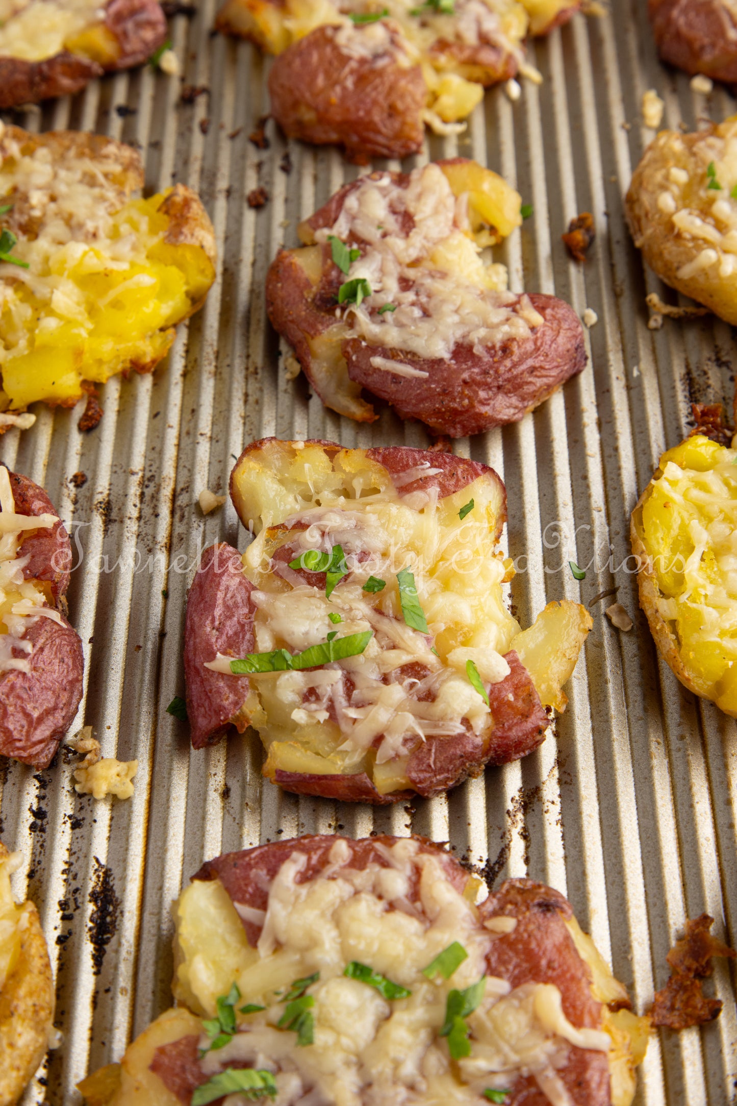 Crispy Parmesan Smashed Potatoes
