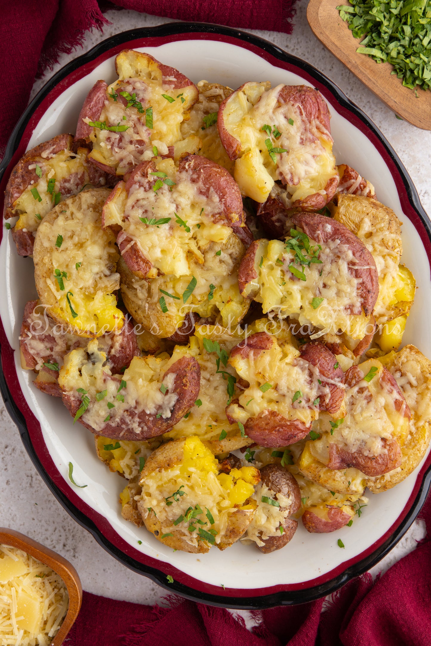 Crispy Parmesan Smashed Potatoes