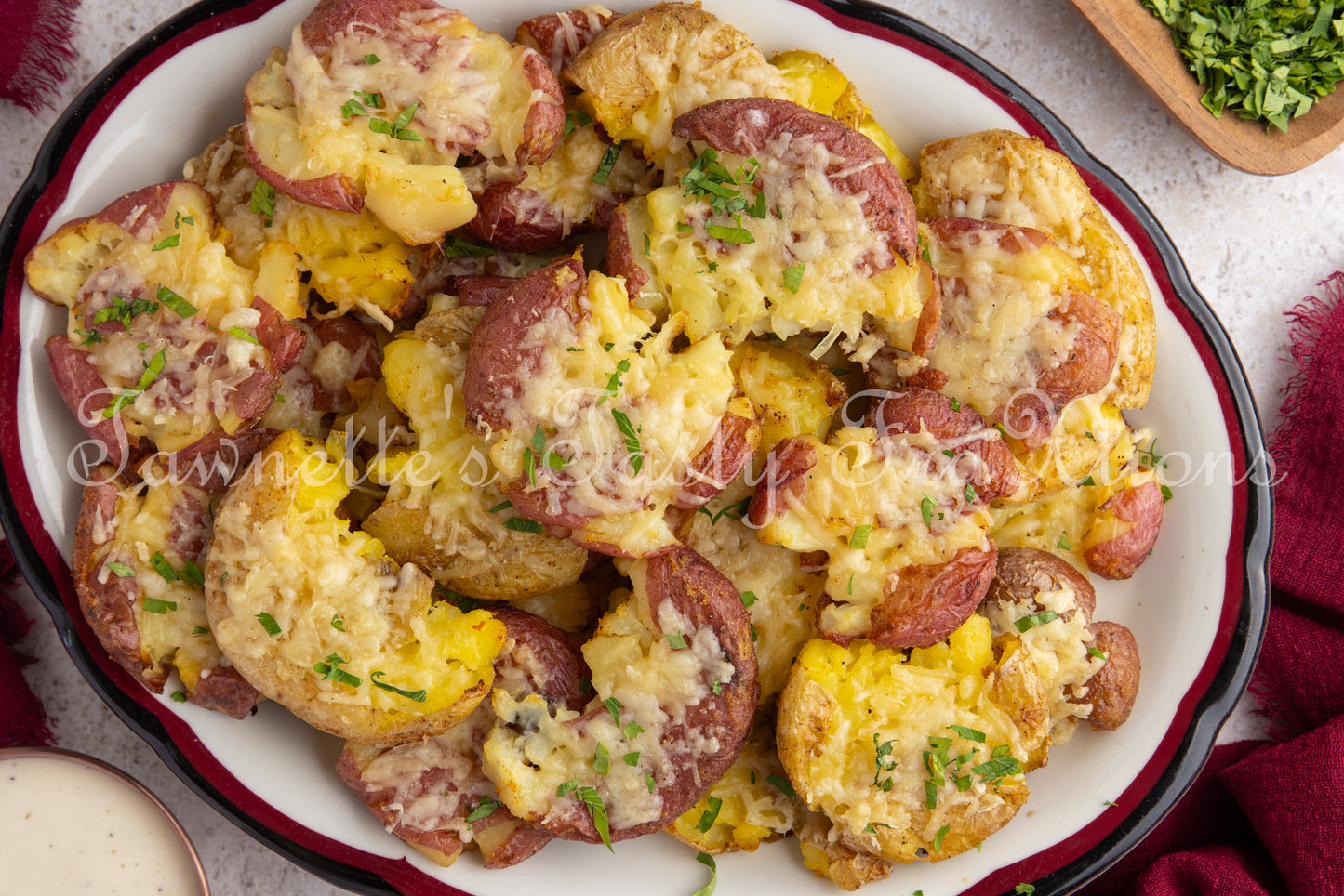 Crispy Parmesan Smashed Potatoes