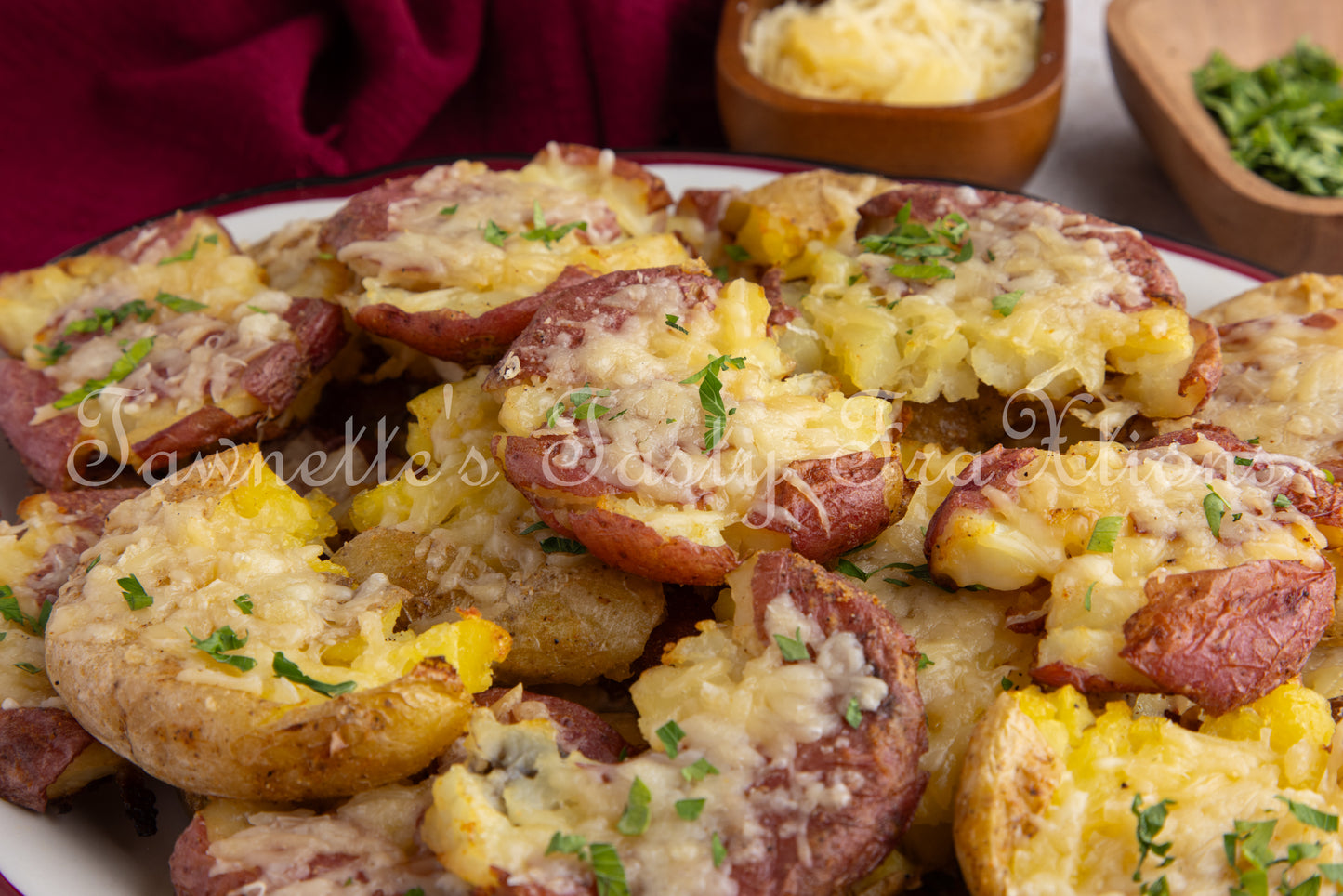 Crispy Parmesan Smashed Potatoes