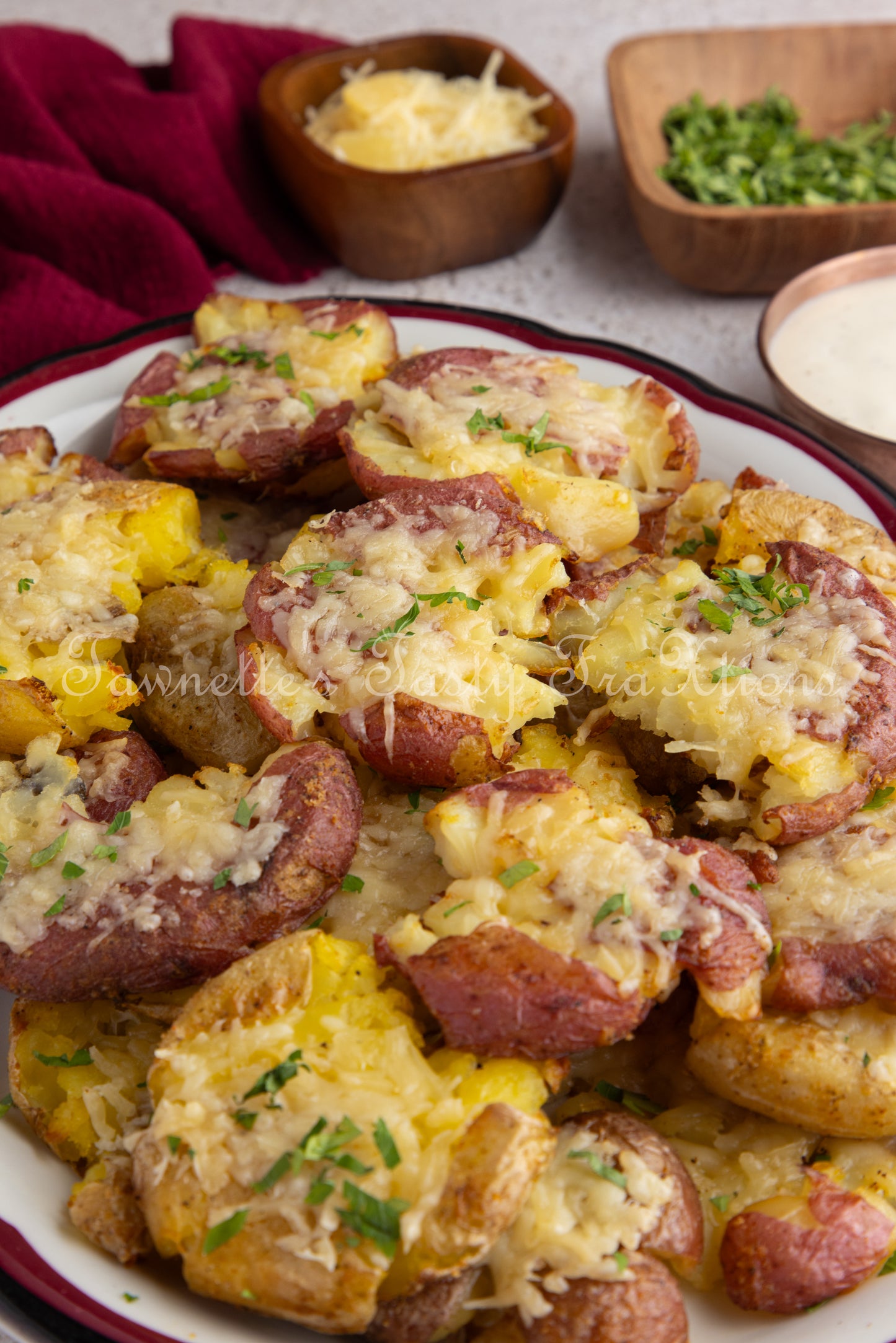 Crispy Parmesan Smashed Potatoes
