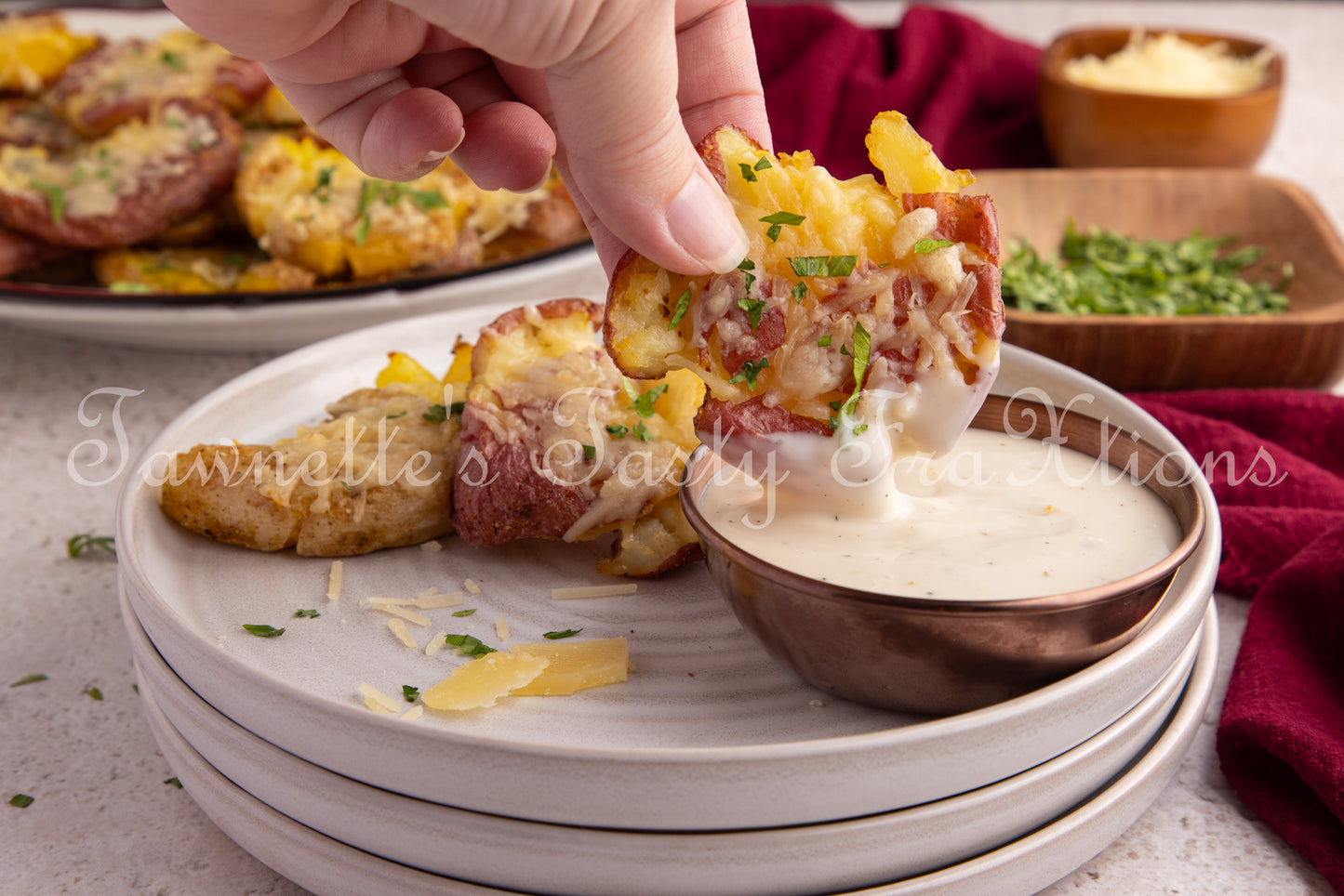 Crispy Parmesan Smashed Potatoes