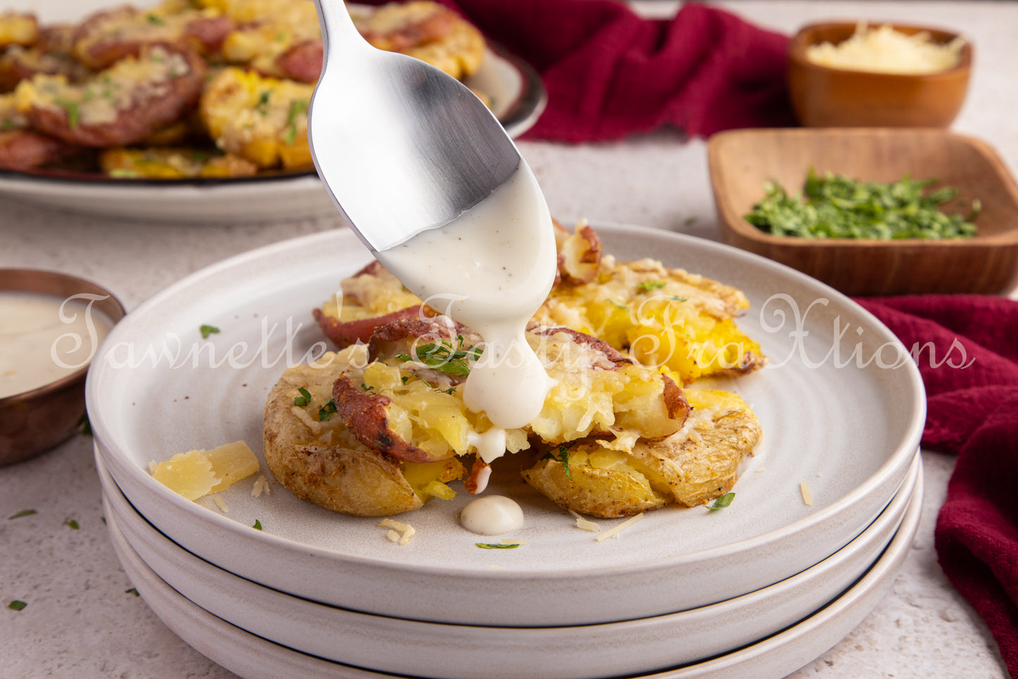 Crispy Parmesan Smashed Potatoes