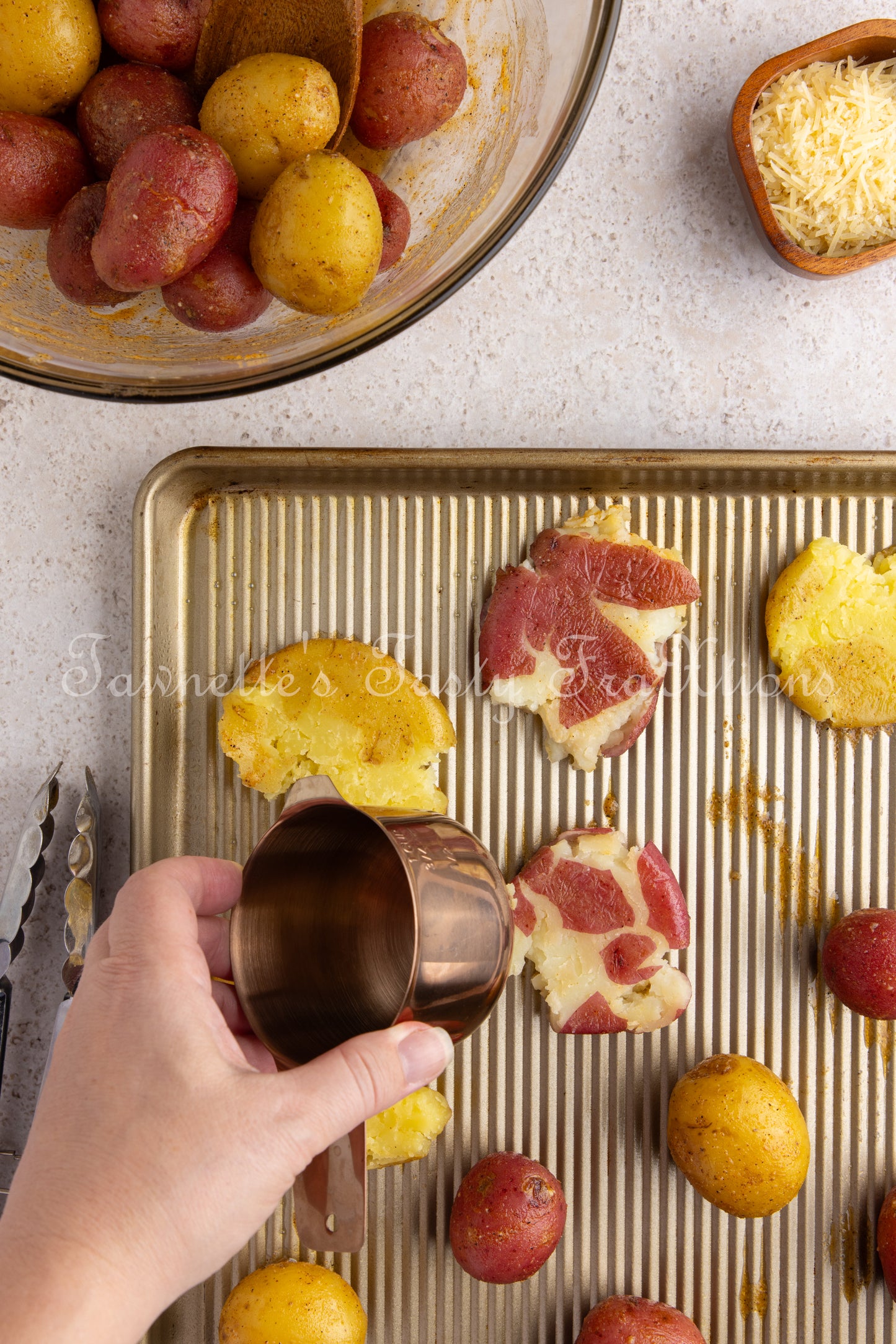 Crispy Parmesan Smashed Potatoes