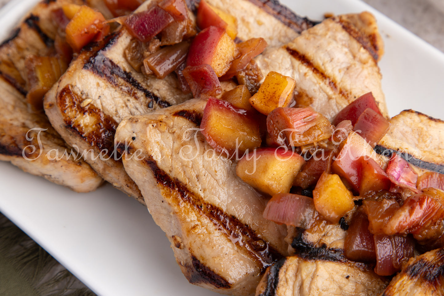 Grilled Pork Chops (with Rhubarb & Apple Chutney)
