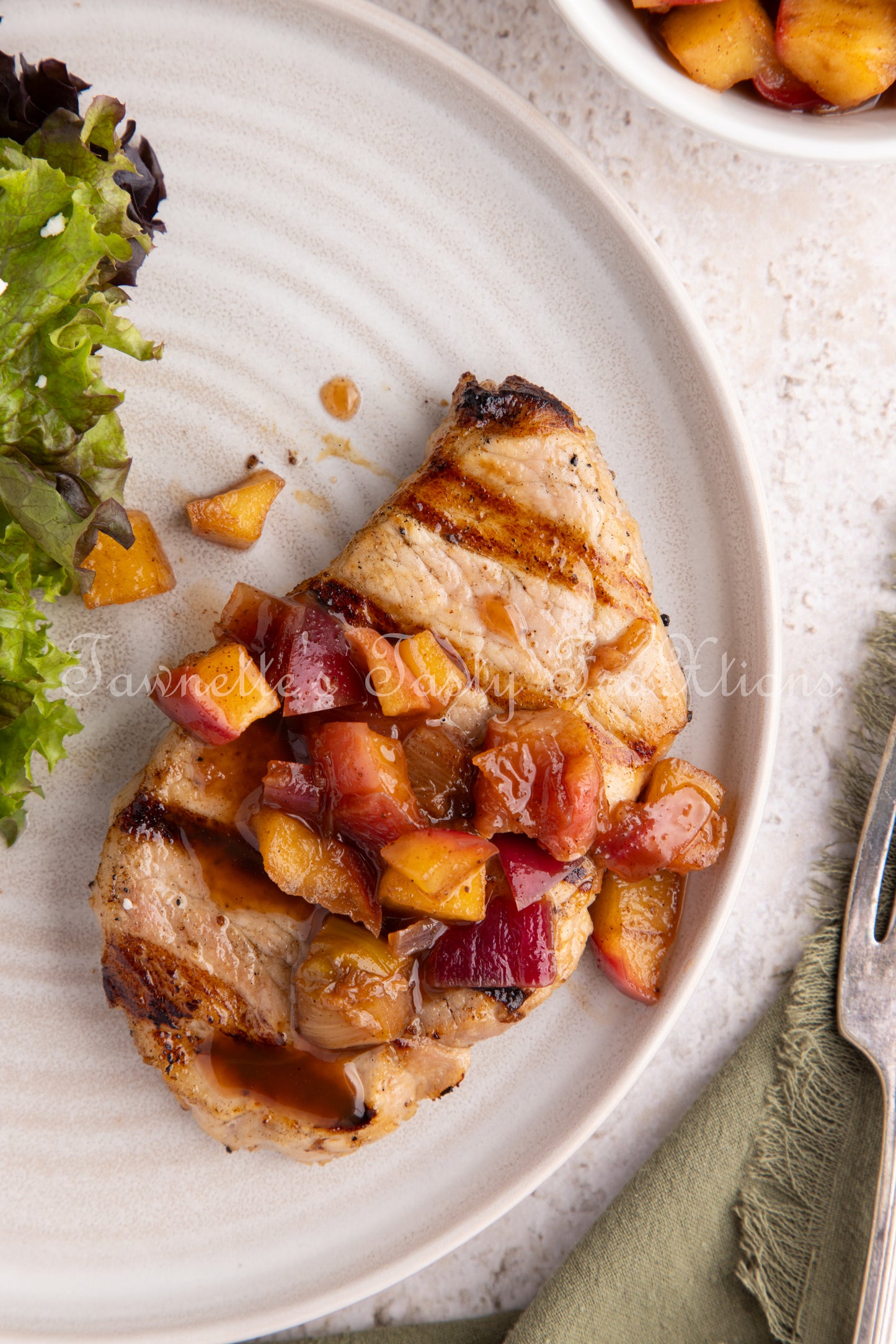 Grilled Pork Chops (with Rhubarb & Apple Chutney)