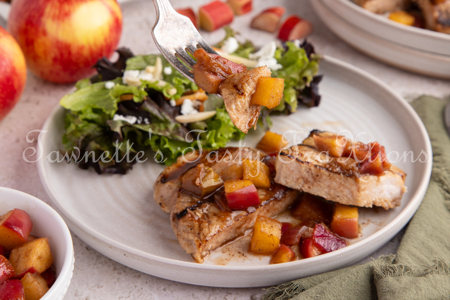 Grilled Pork Chops (with Rhubarb & Apple Chutney)