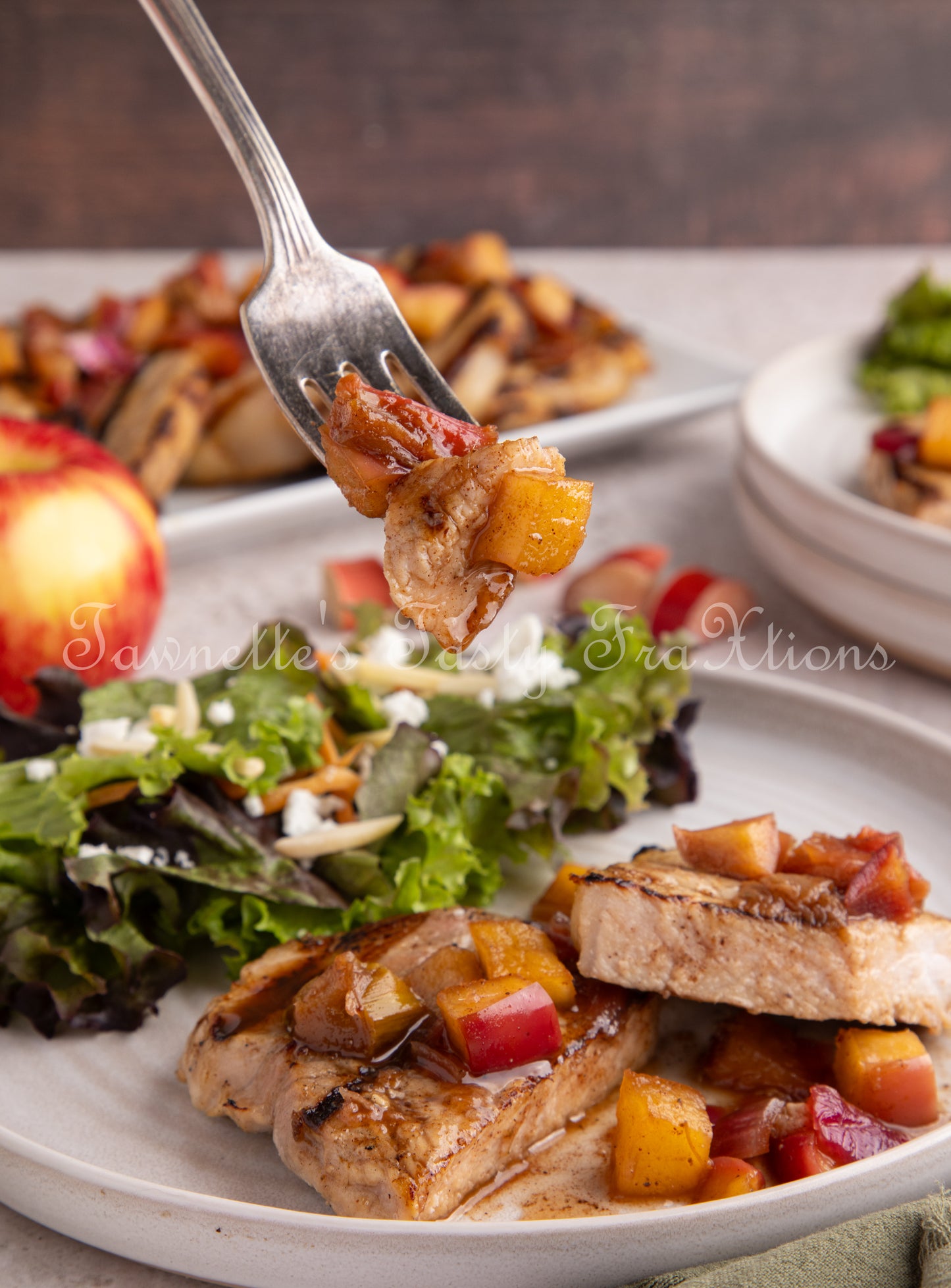 Grilled Pork Chops (with Rhubarb & Apple Chutney)
