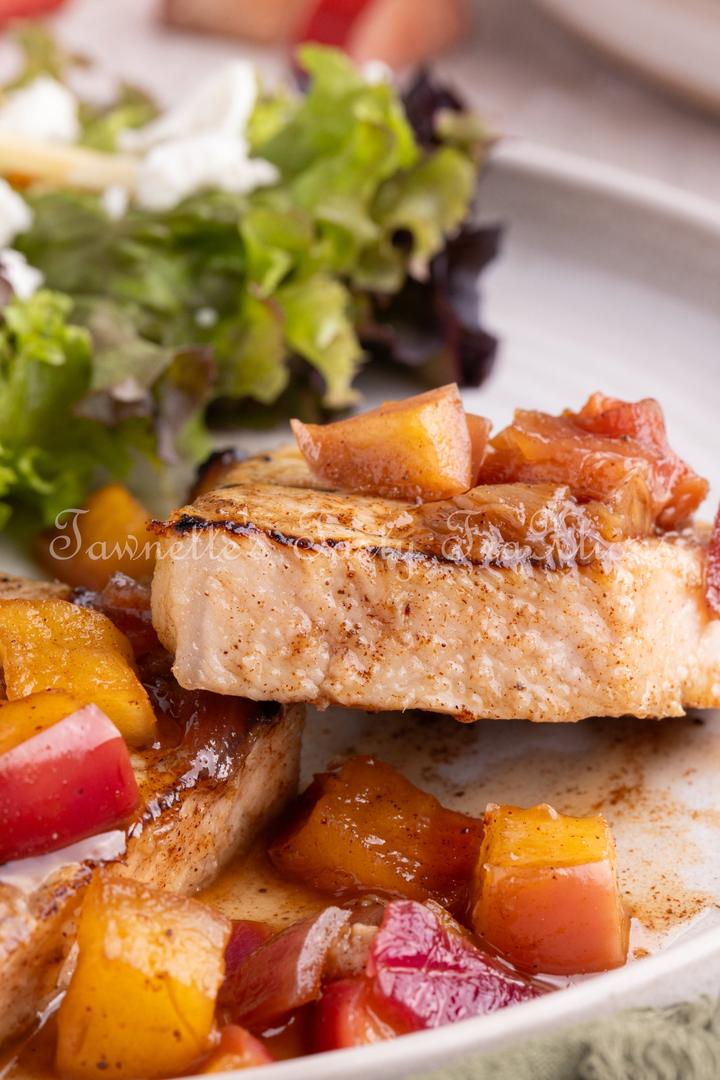 Grilled Pork Chops (with Rhubarb & Apple Chutney)
