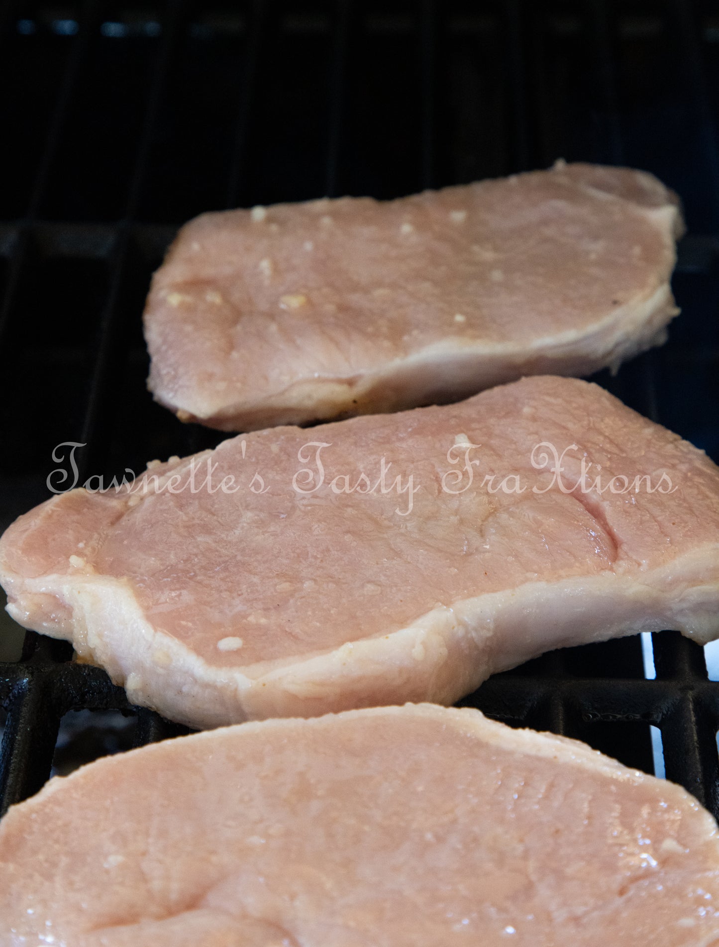 Grilled Pork Chops (with Rhubarb & Apple Chutney)