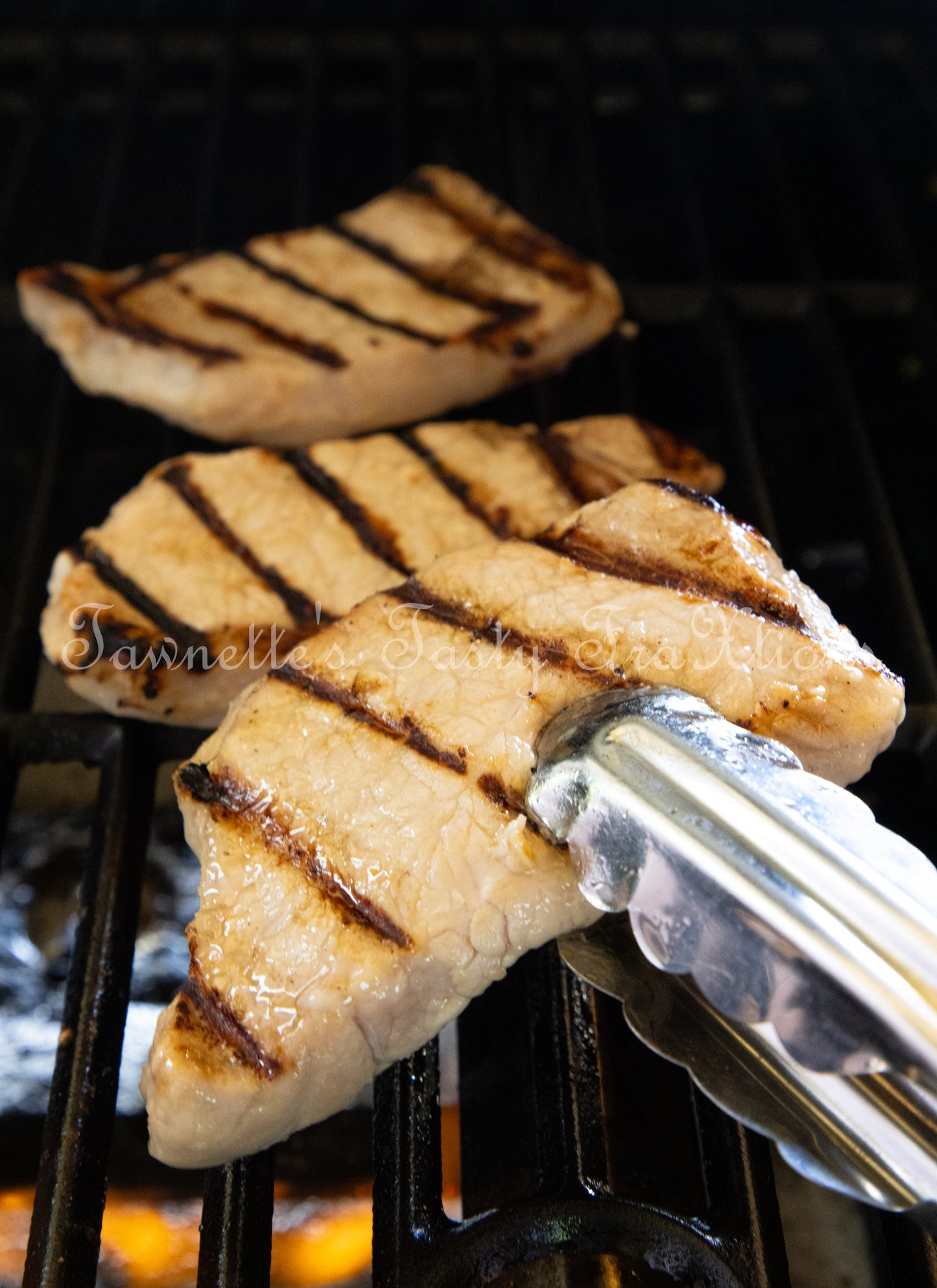 Grilled Pork Chops (with Rhubarb & Apple Chutney)