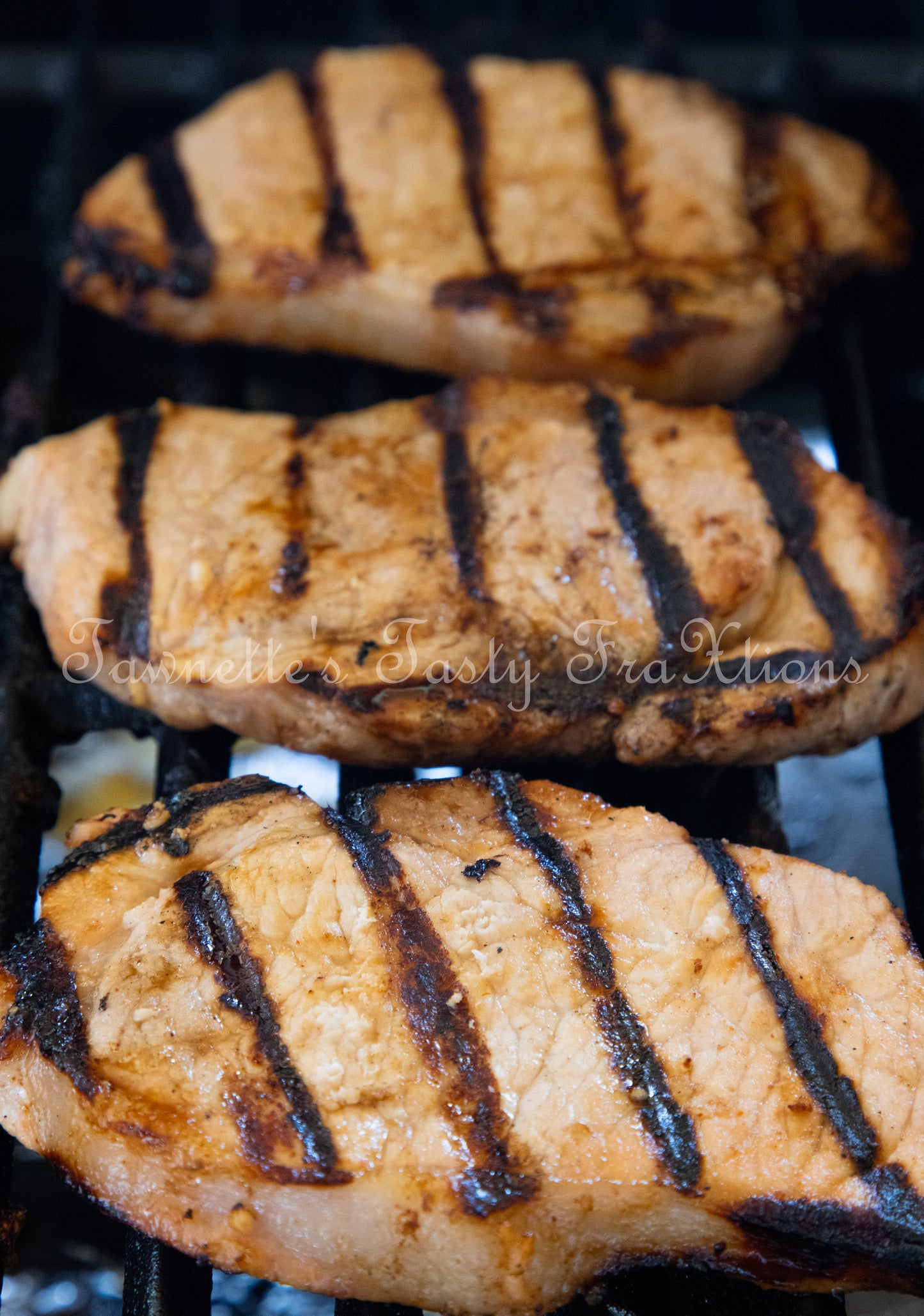 Grilled Pork Chops (with Rhubarb & Apple Chutney)