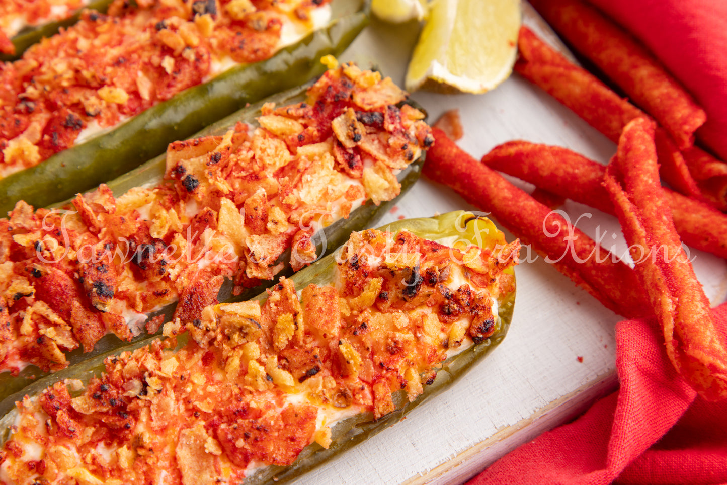 *Takis Crusted Stuffed Air Fried Pickles