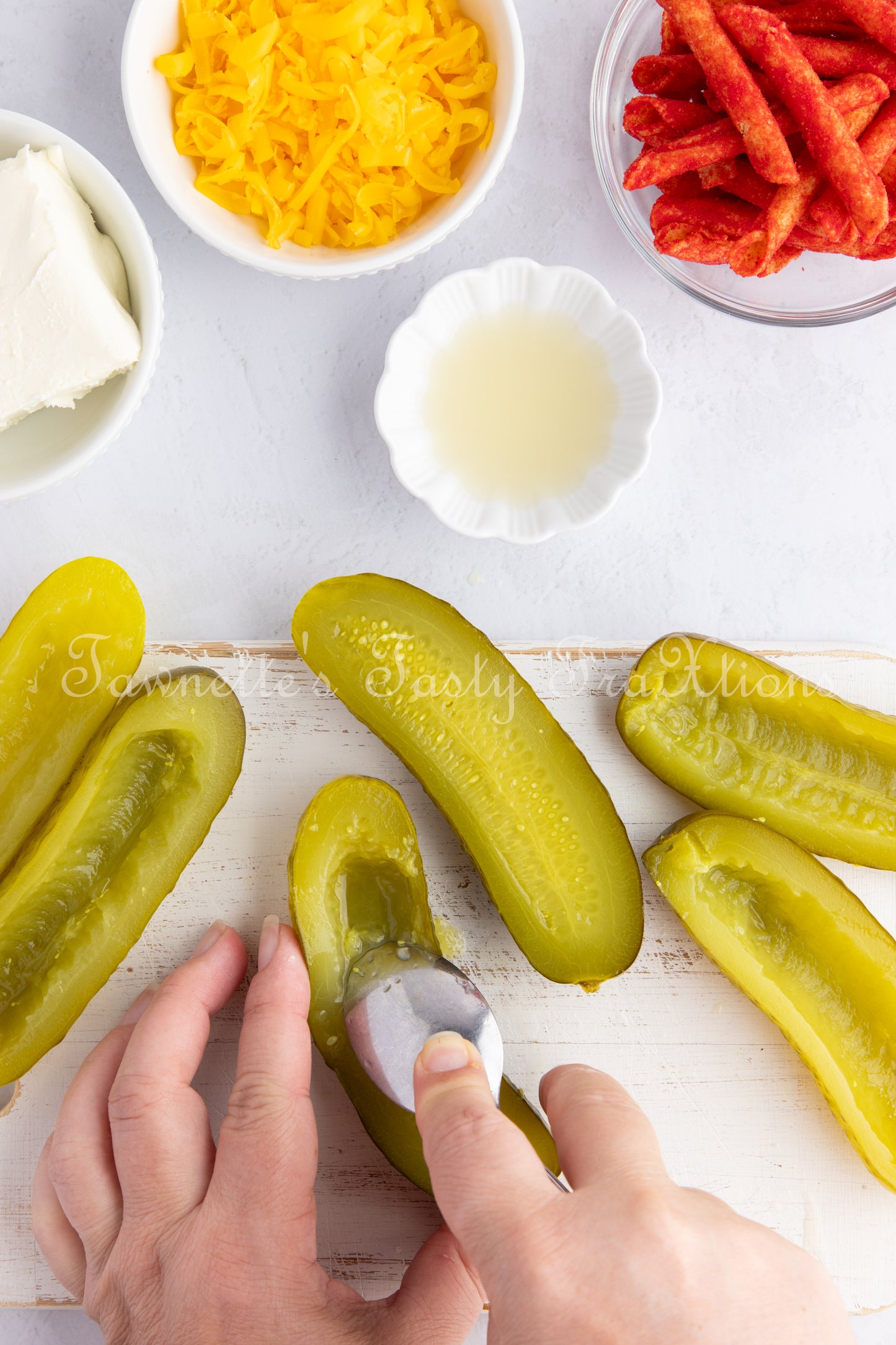 *Takis Crusted Stuffed Air Fried Pickles