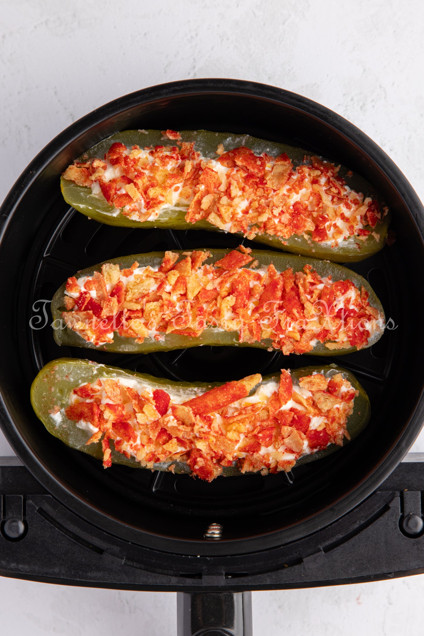 *Takis Crusted Stuffed Air Fried Pickles